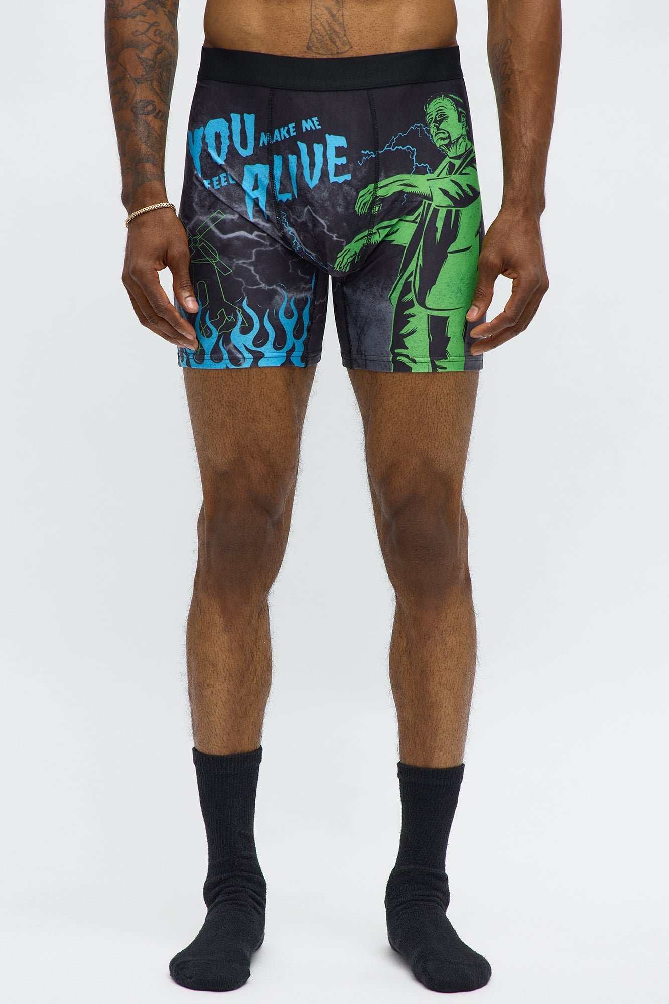 VHS Packaged Frankenstein Boxer Brief - Black/combo