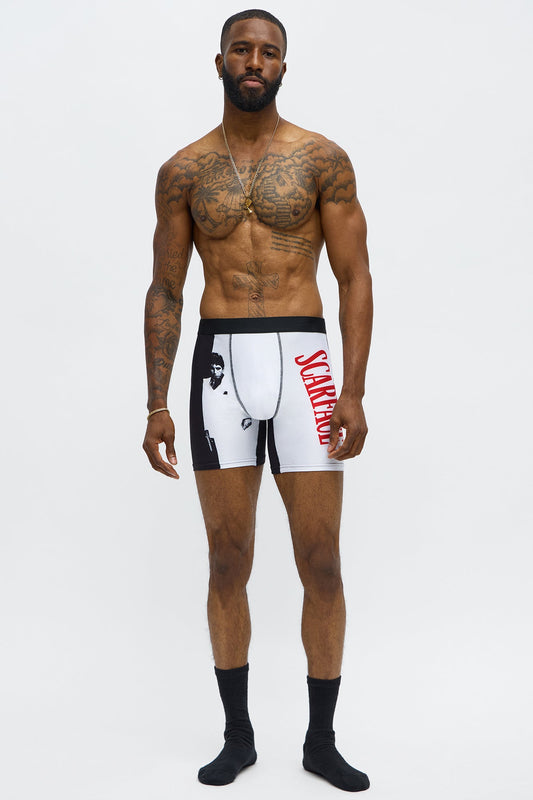 VHS Packaged Scarface Classic Boxer Brief - White/Black