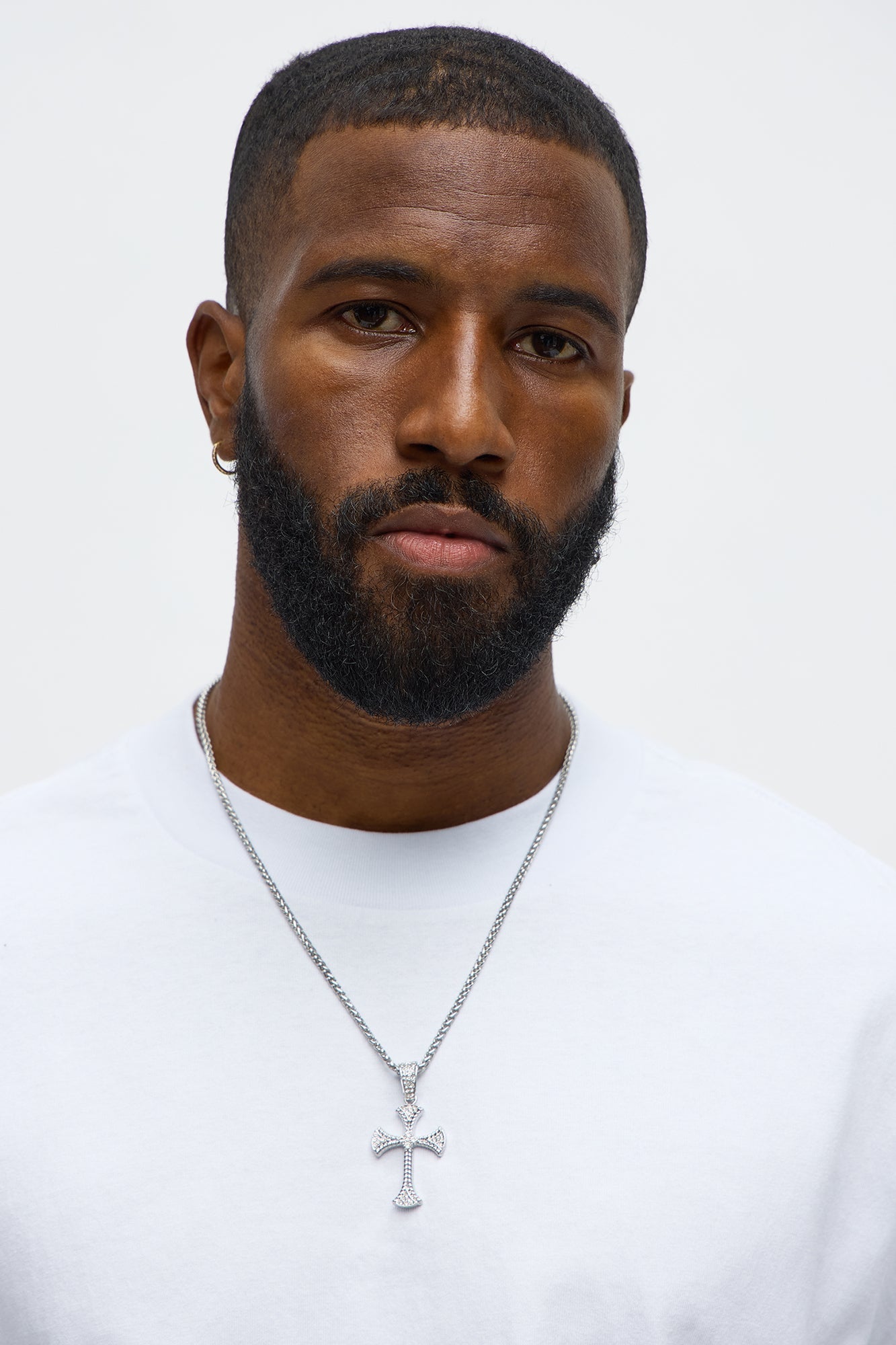 Divine Energy Cross Pendant Necklace - Silver