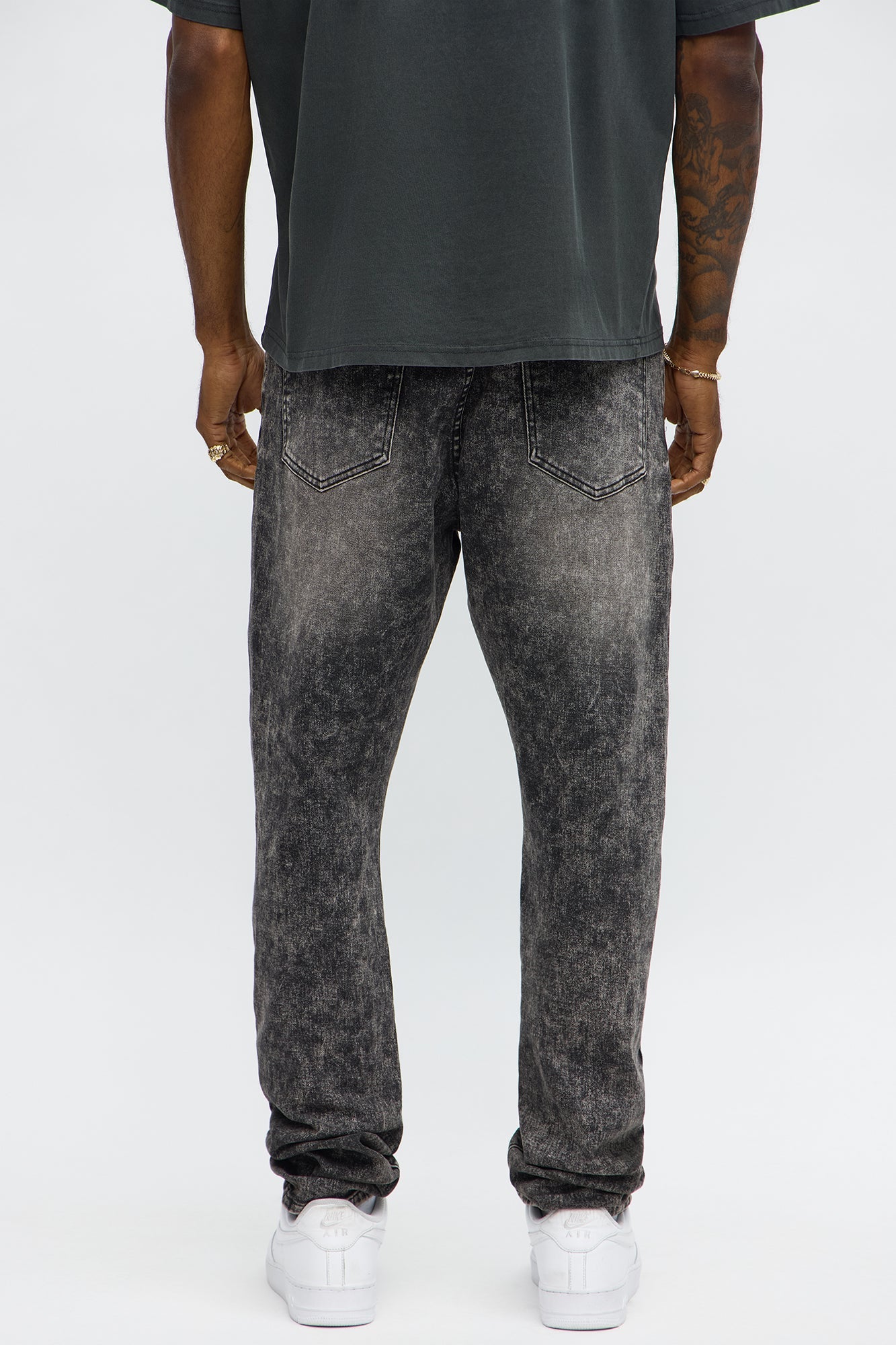 Stacked Skinny Bet Rip And Repair Jean - Grey