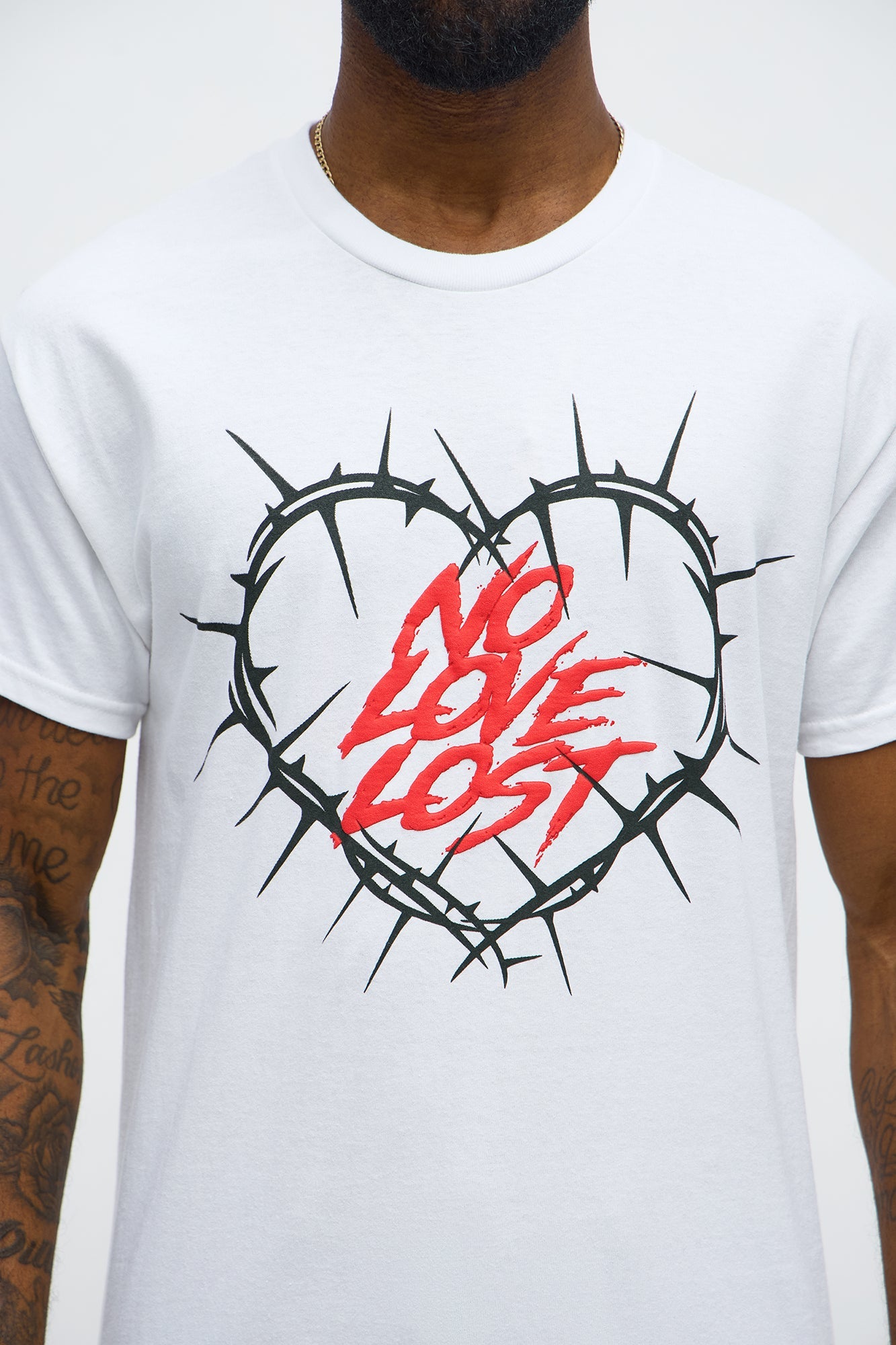 No Love Hurts Short Sleeve Tee - White