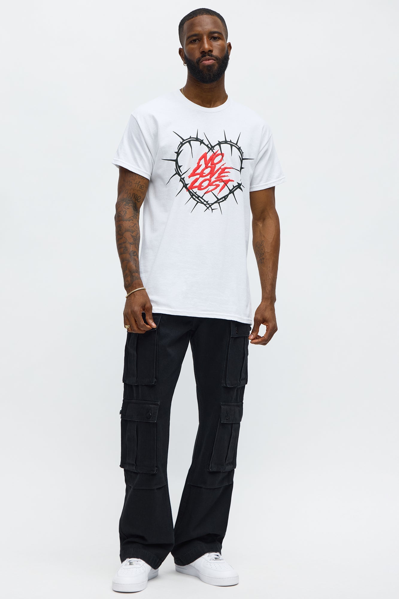 No Love Hurts Short Sleeve Tee - White