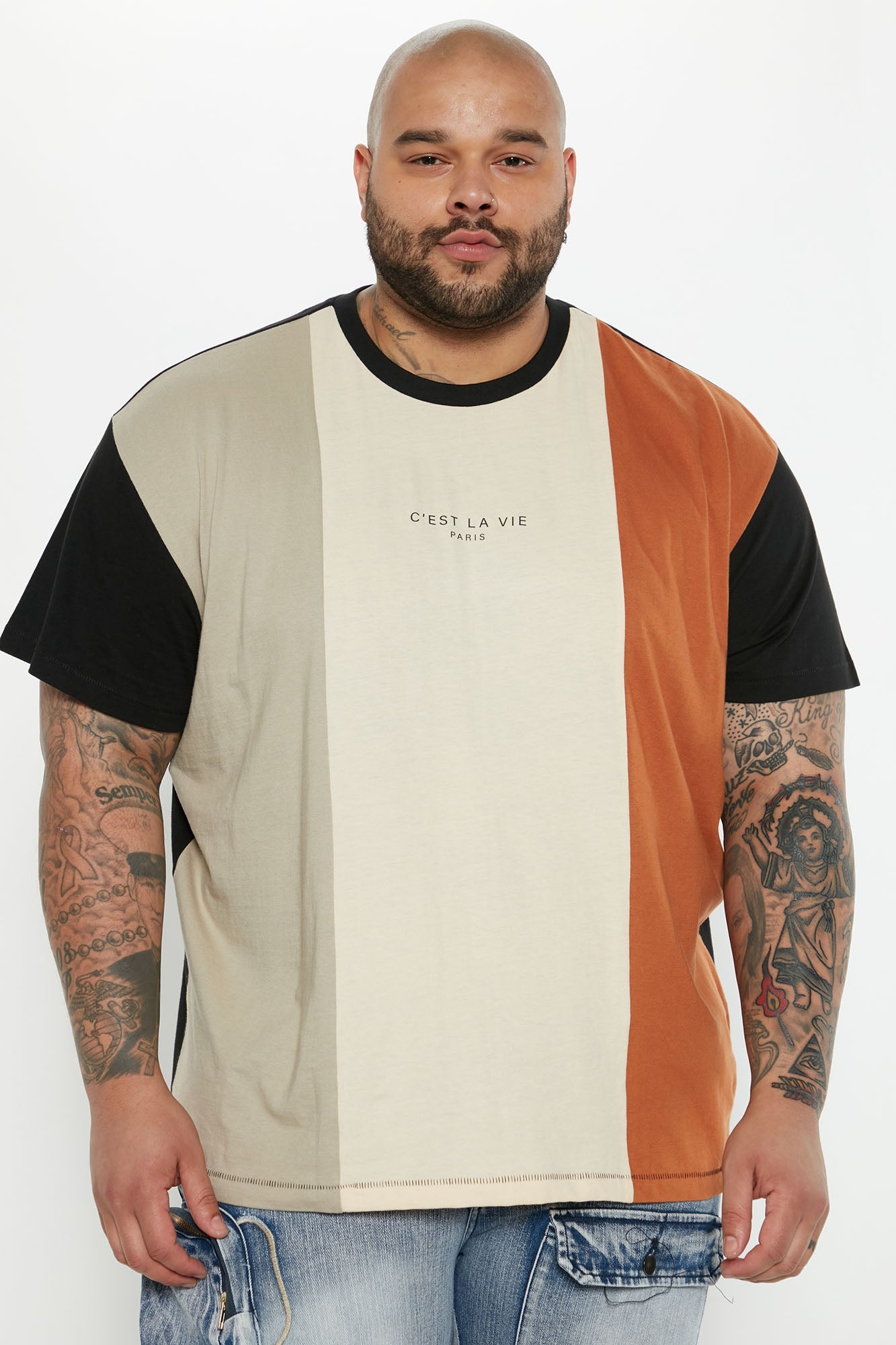 C'est La Vie Short Sleeve Tee - Multi Color