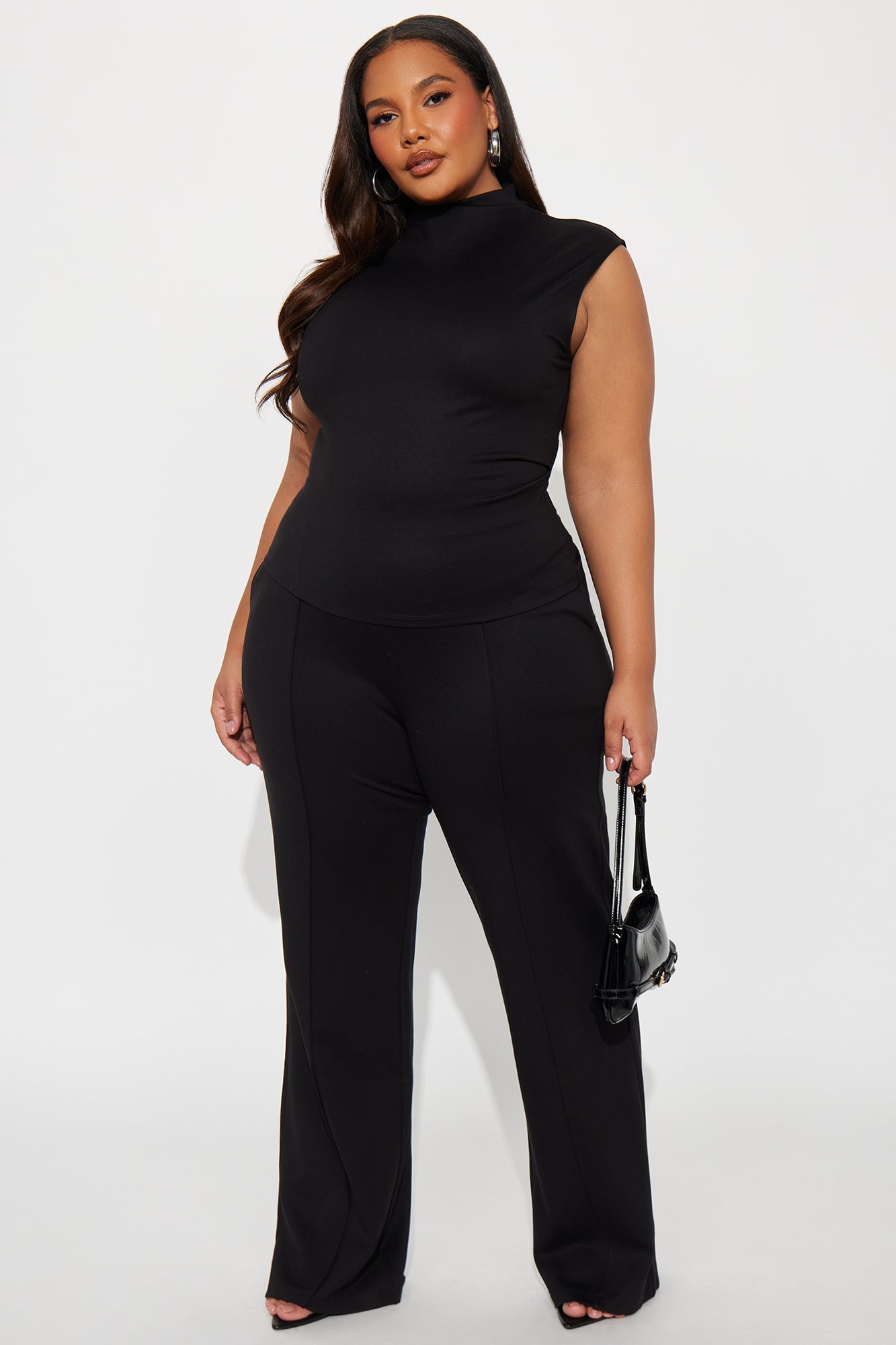 Power Stance Sleeveless Pant Set - Black