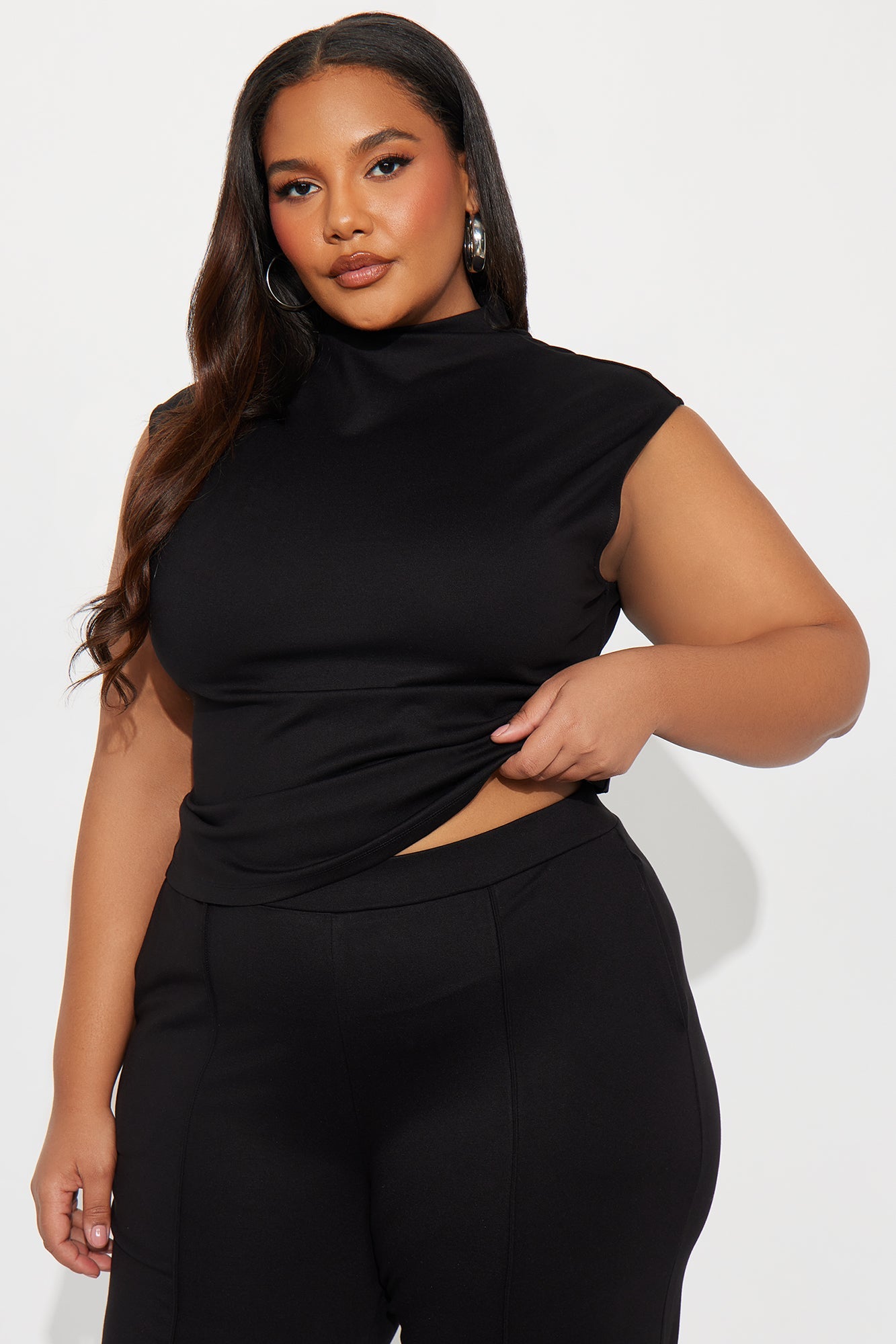 Power Stance Sleeveless Pant Set - Black