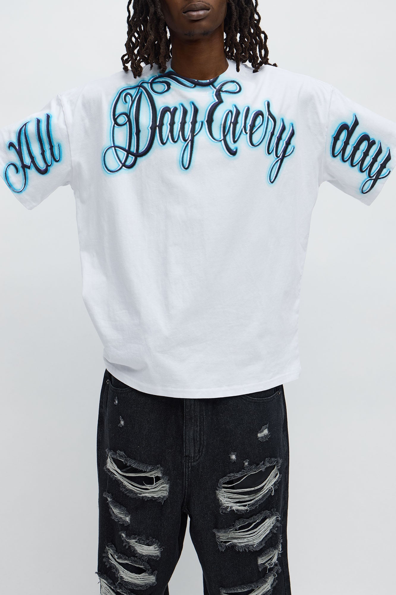 All Day Everyday Oversized Short Sleeve Tee - Off White