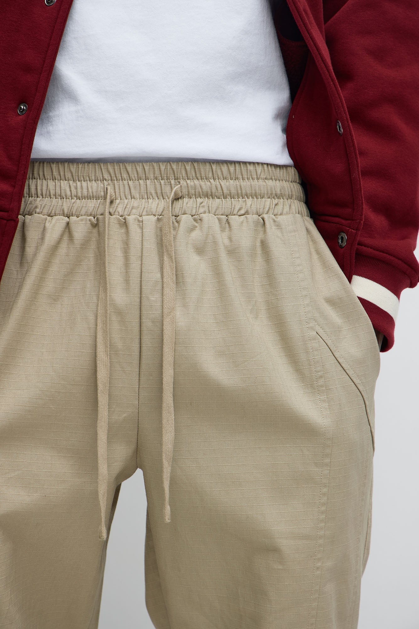 Slim Comeback Ripstop Side Snap Buttons - Taupe