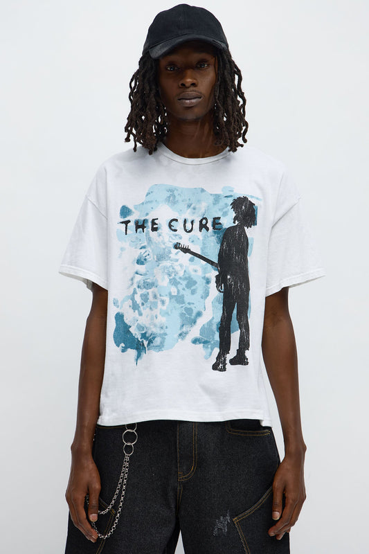 The Cure Album Covers Vintage Boxy Short Sleeve Tee - White Wash