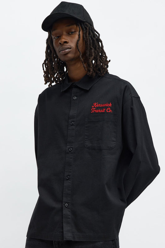 Kenswik Short Sleeve Button Up Shirt - Black