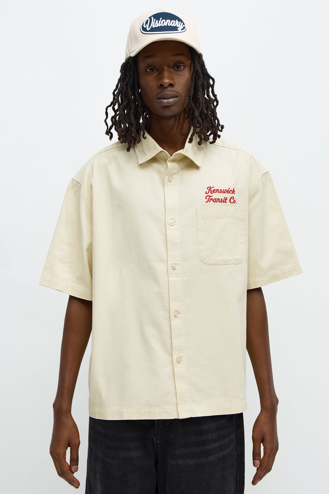 Kenswik Short Sleeve Button Up Shirt - Tan