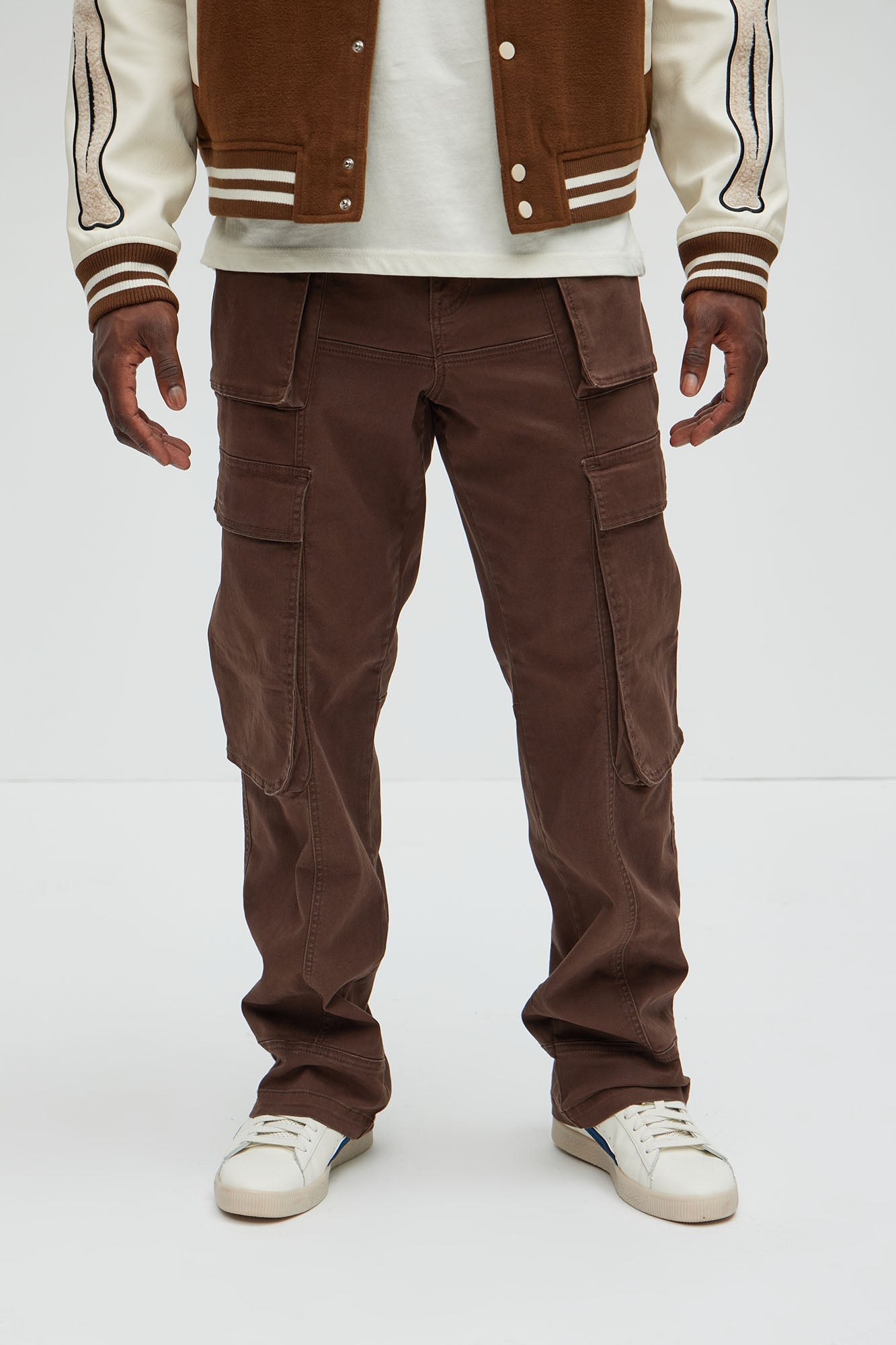 Psyche Straight Cargo Jeans - Brown