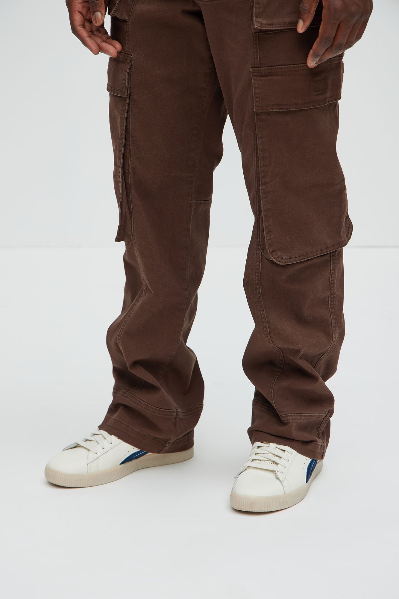Psyche Straight Cargo Jeans - Brown