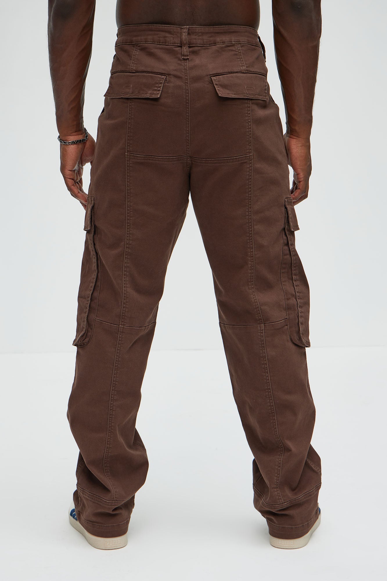 Psyche Straight Cargo Jeans - Brown