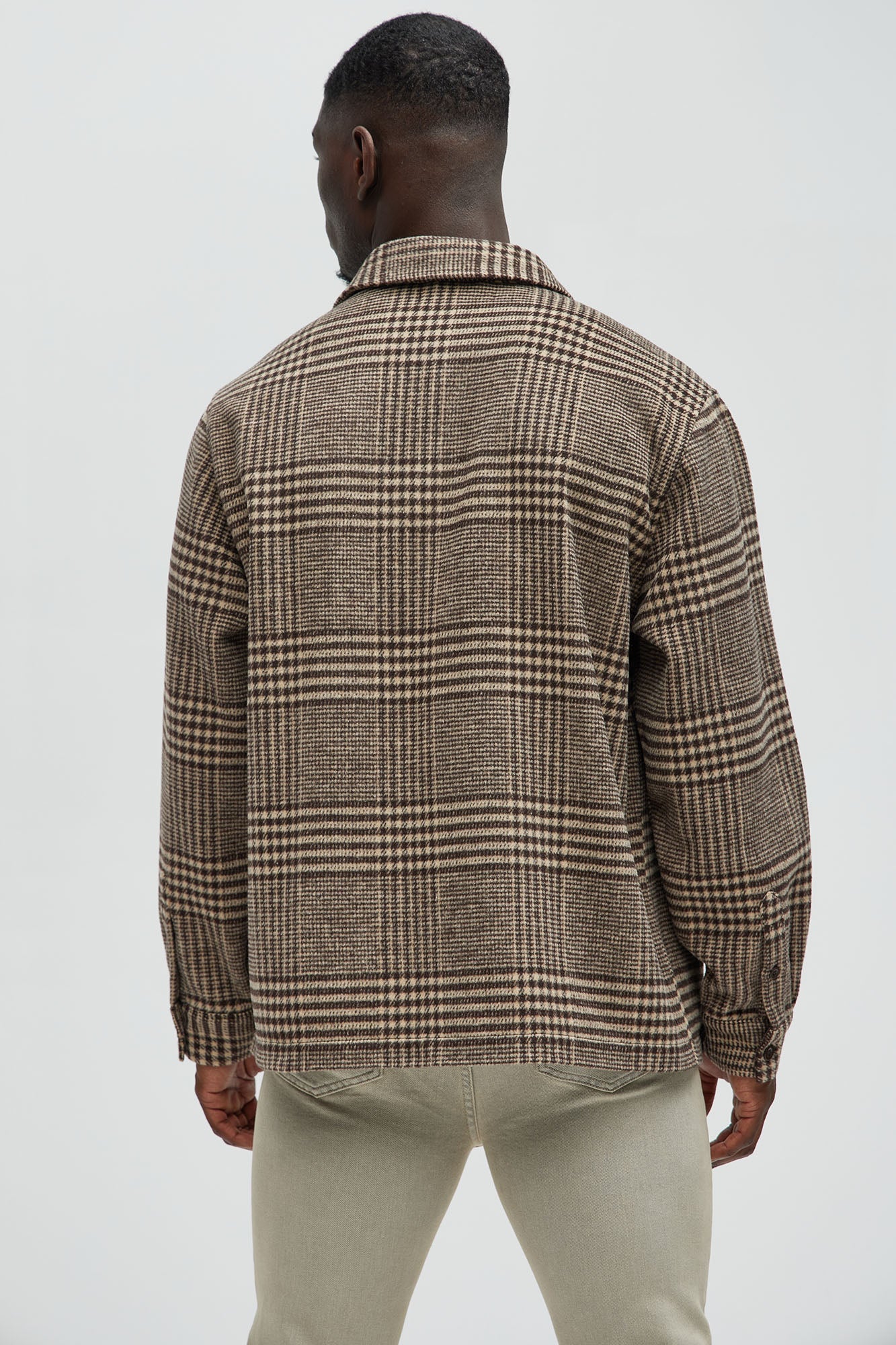 Be Forever Plaid Button Up Shirt - Brown/combo