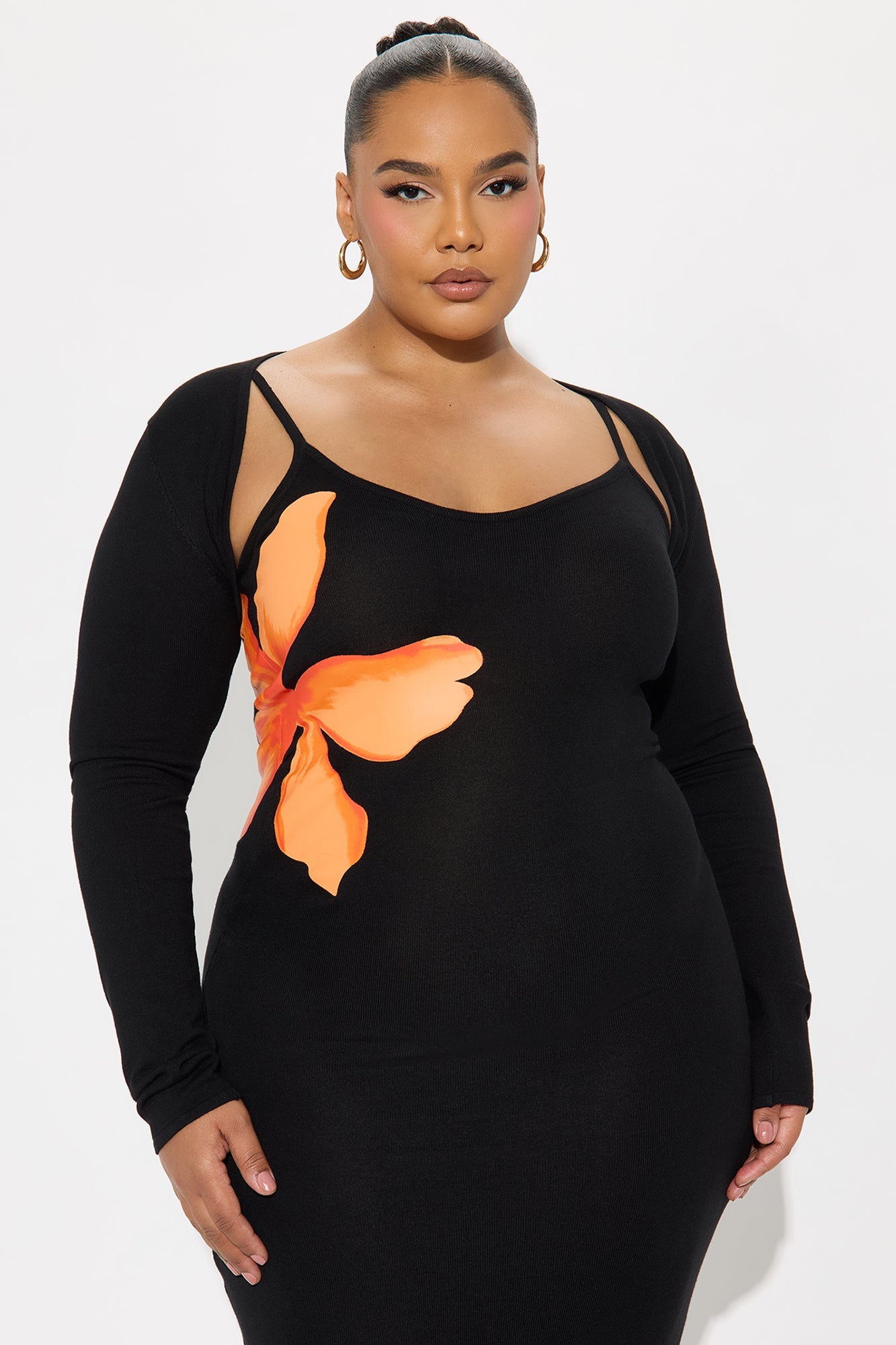 Sugar Plum Sweater Maxi Dress - Black/combo