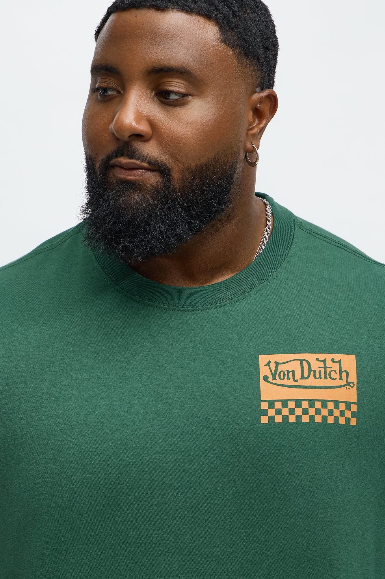 Oversized Von Dutch Motor Works Tee - Green