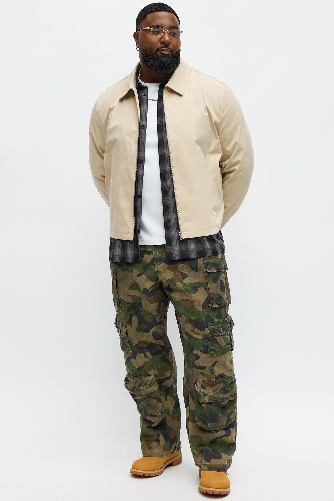 Cropped Dustin Work Jacket - Tan