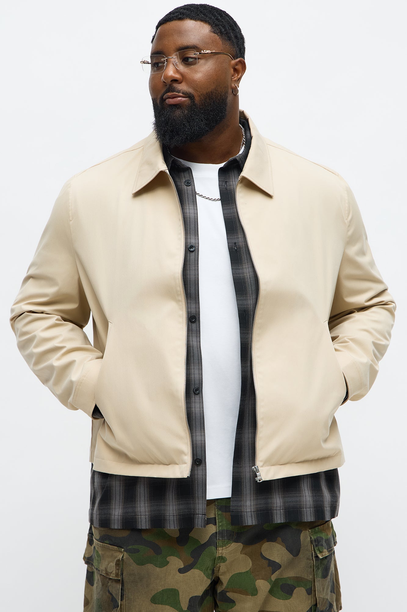 Cropped Dustin Work Jacket - Tan