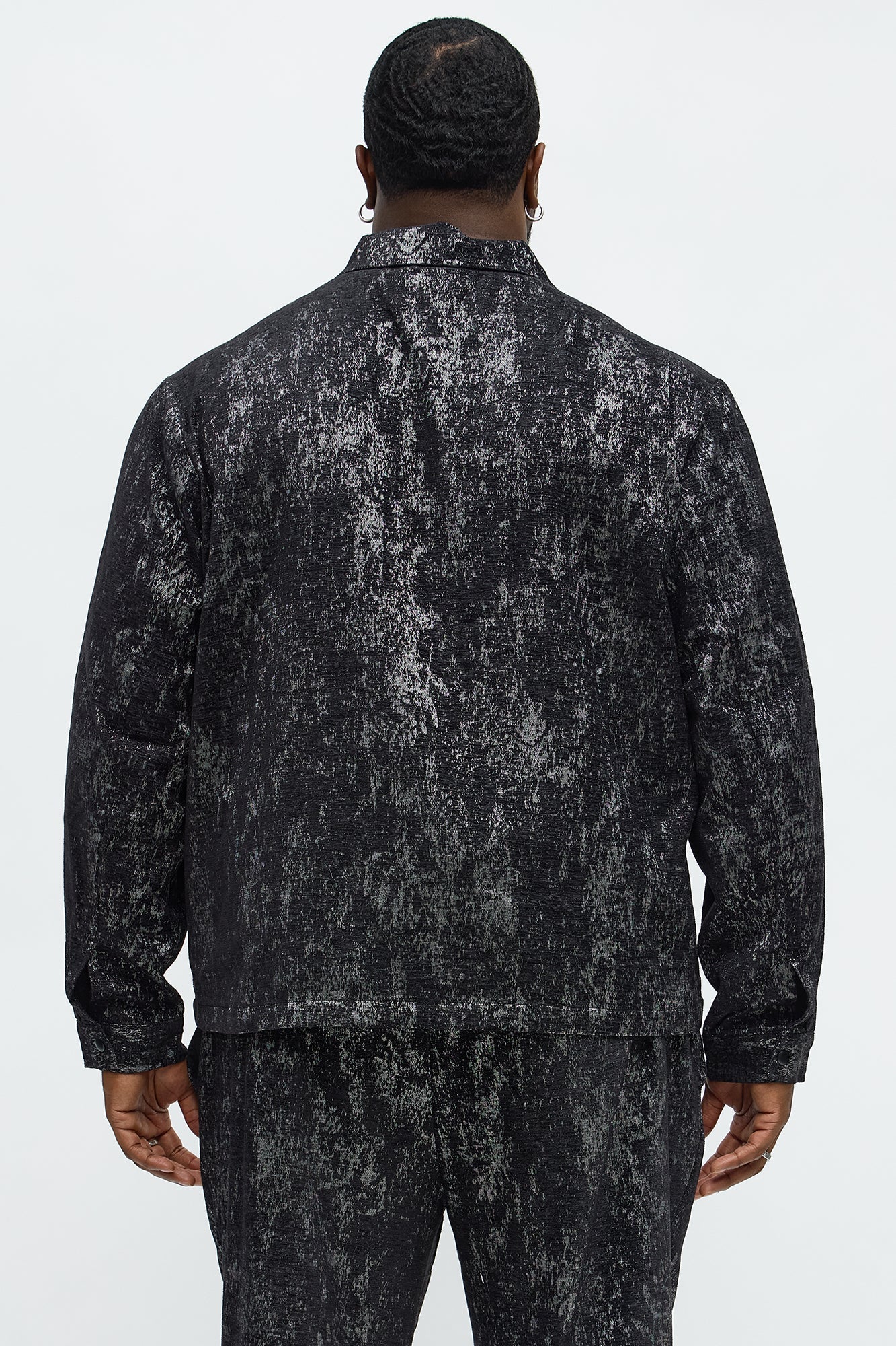 Velvet Heathered Work Jacket - Black