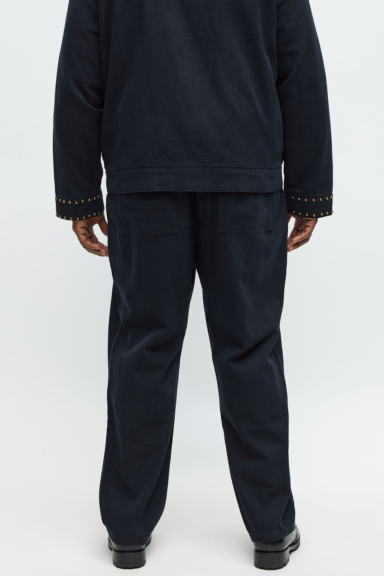 Slim Studded Pant - Black