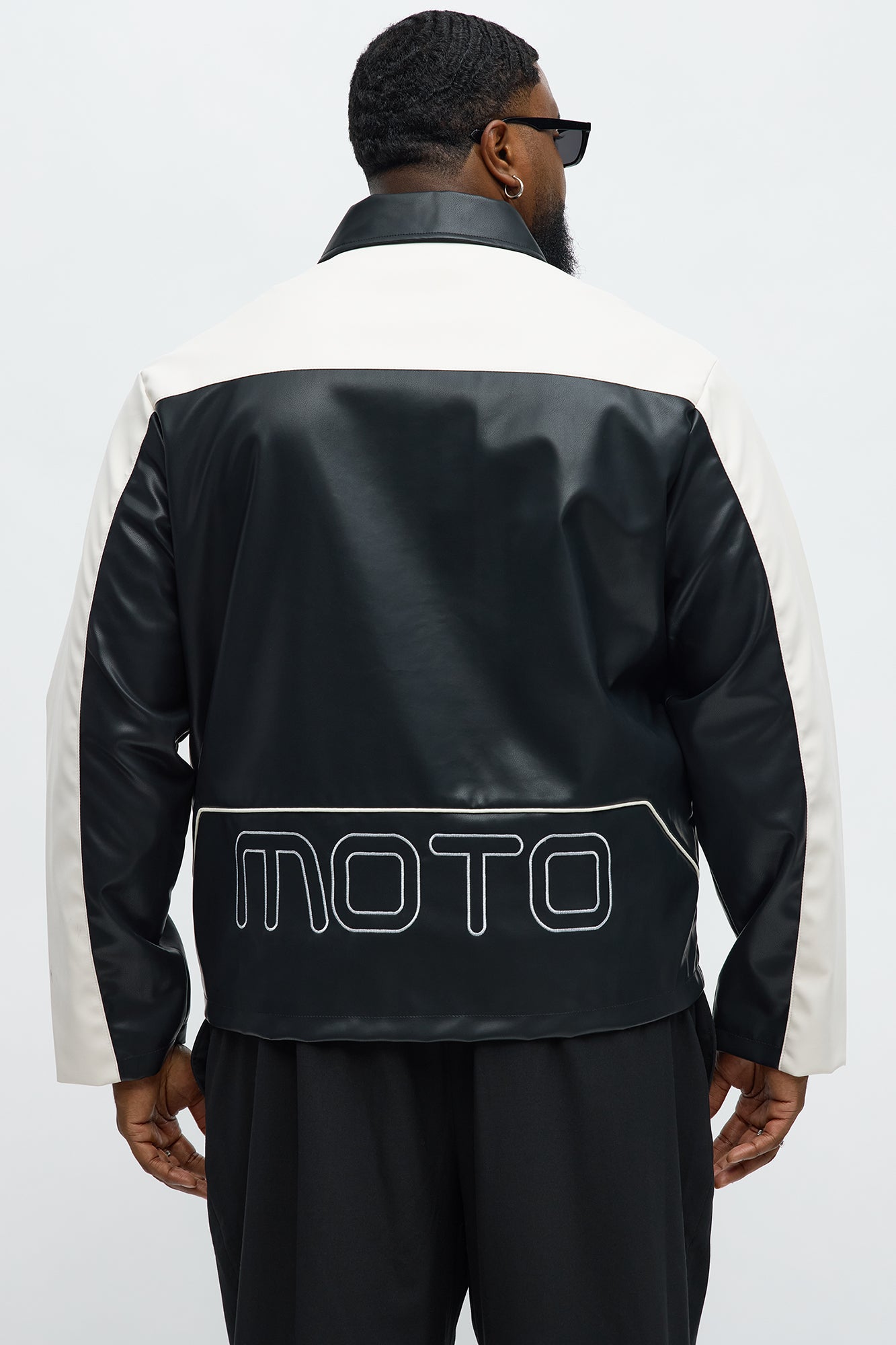 Relaxed Racer Moto Zip Jacket - Black/combo