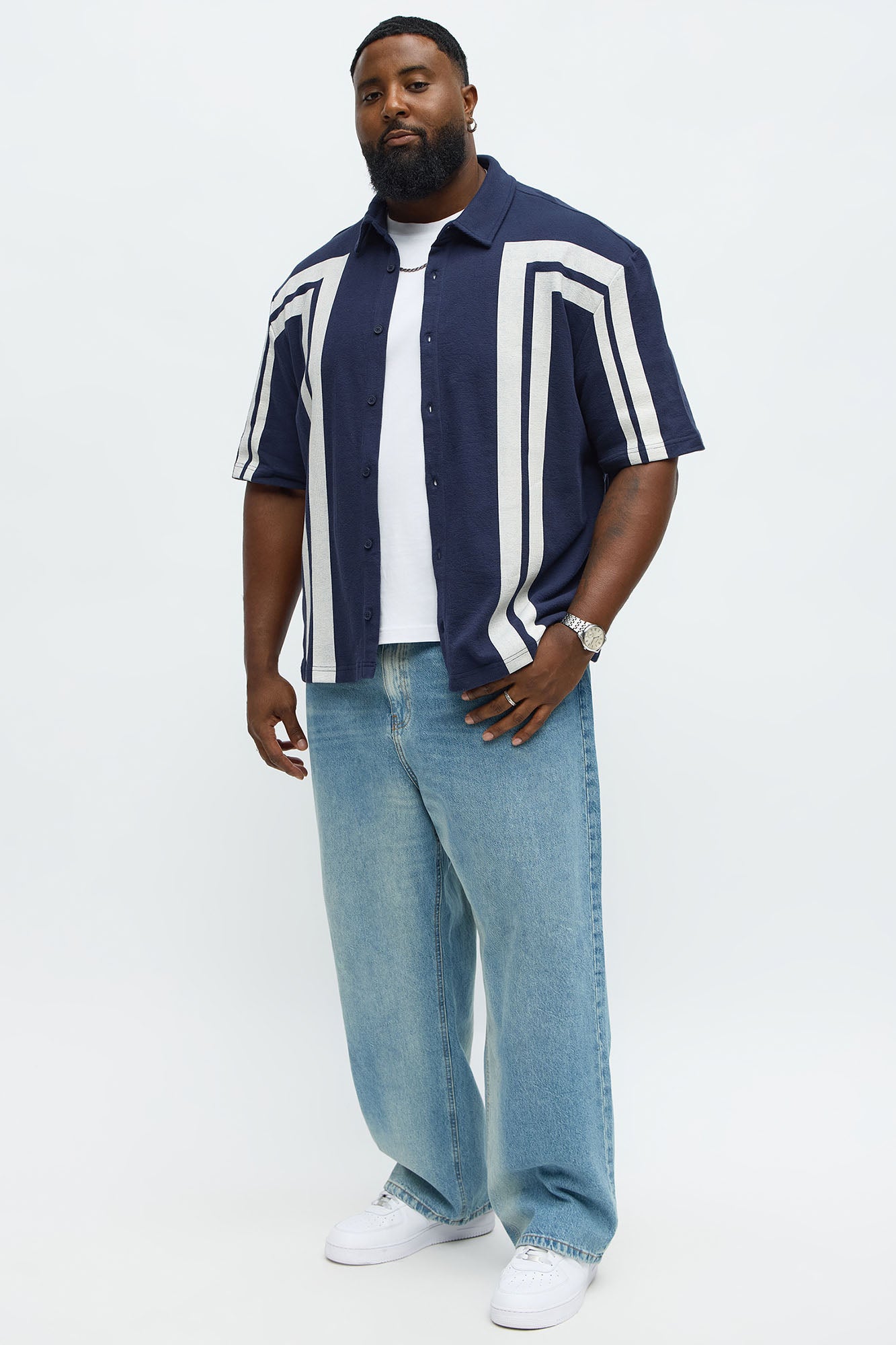 Making Ways Button Up Shirt - Navy