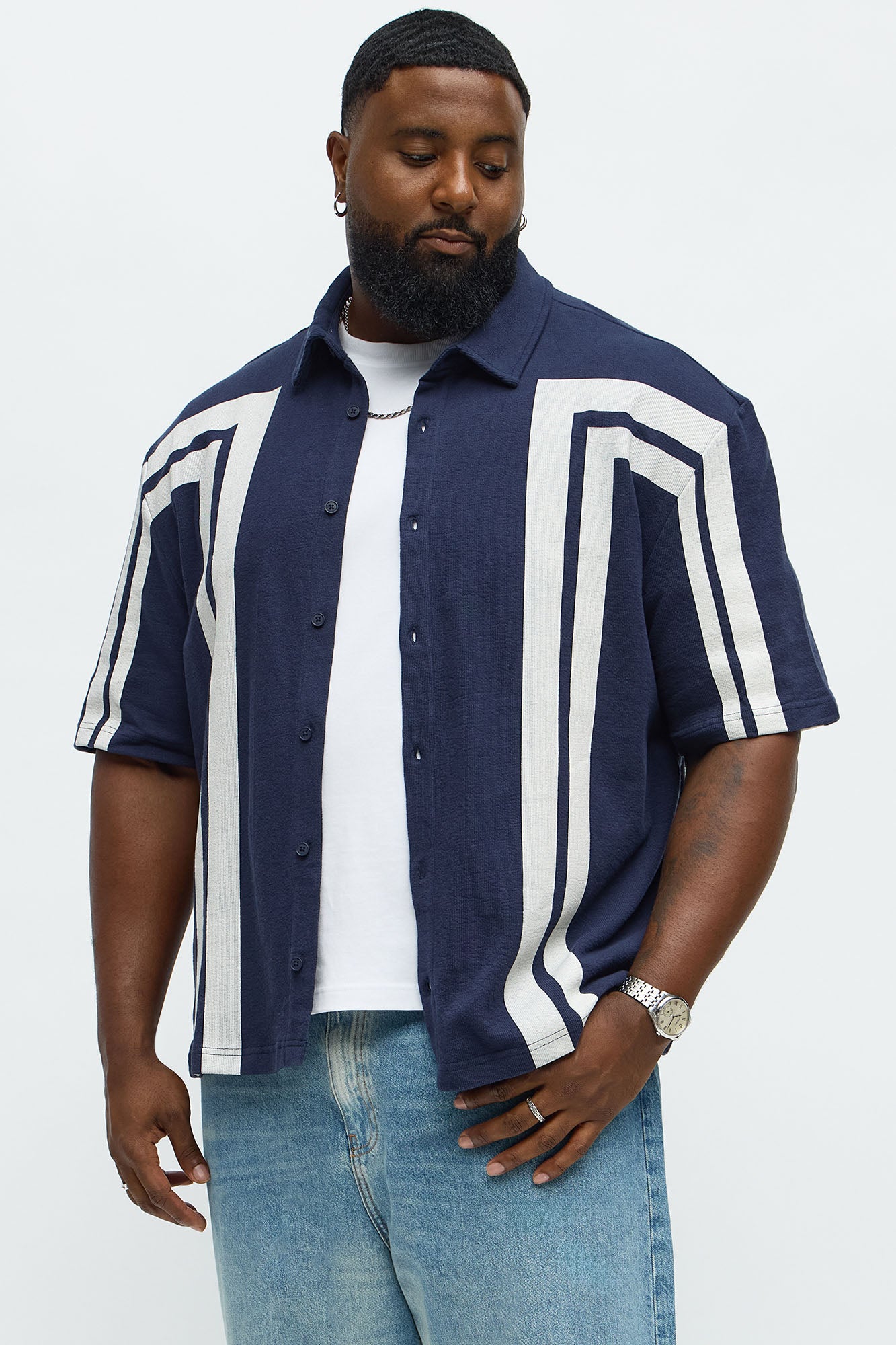 Making Ways Button Up Shirt - Navy