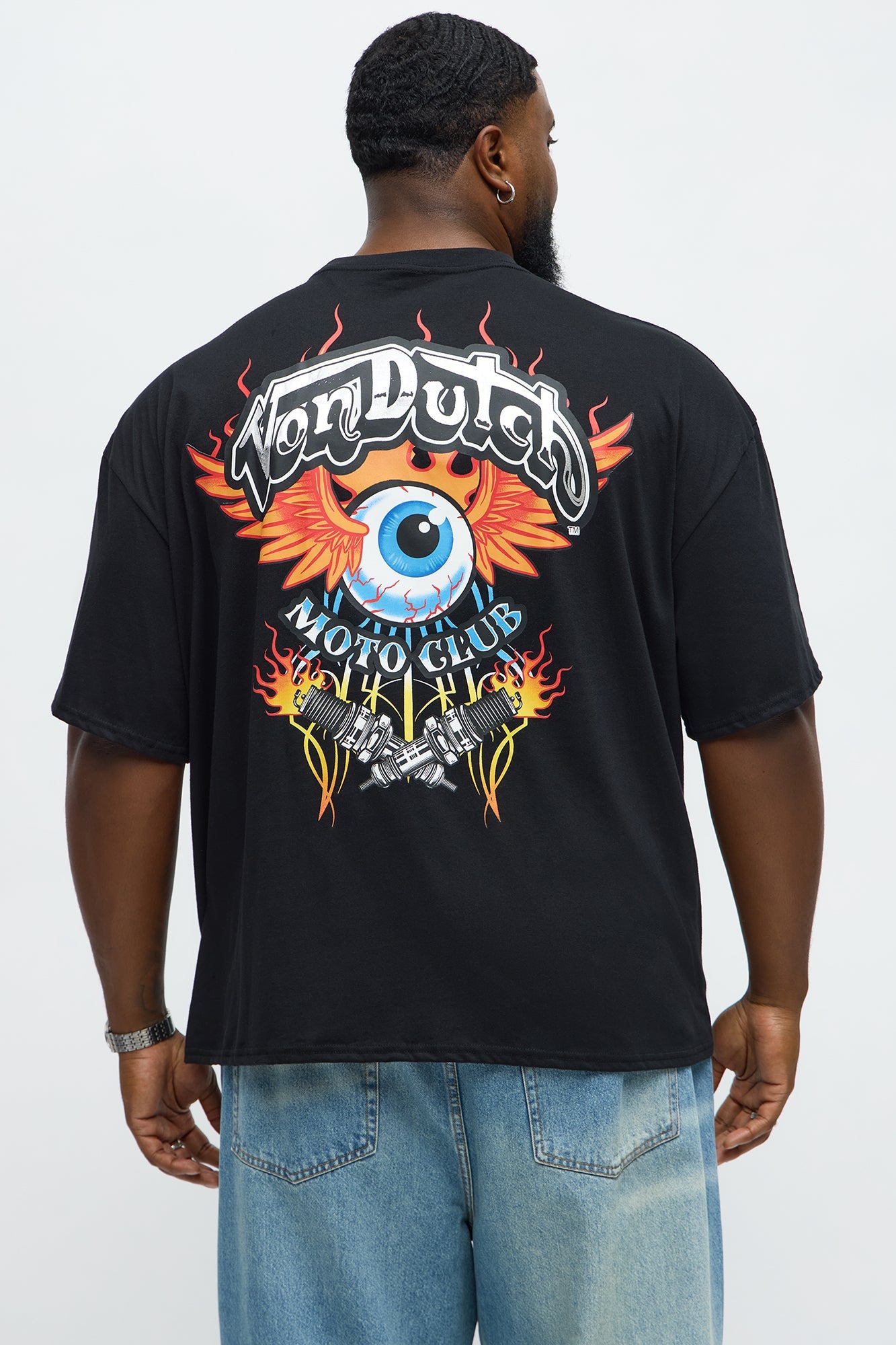 Oversized Von Dutch Dark Eye Tee - Black