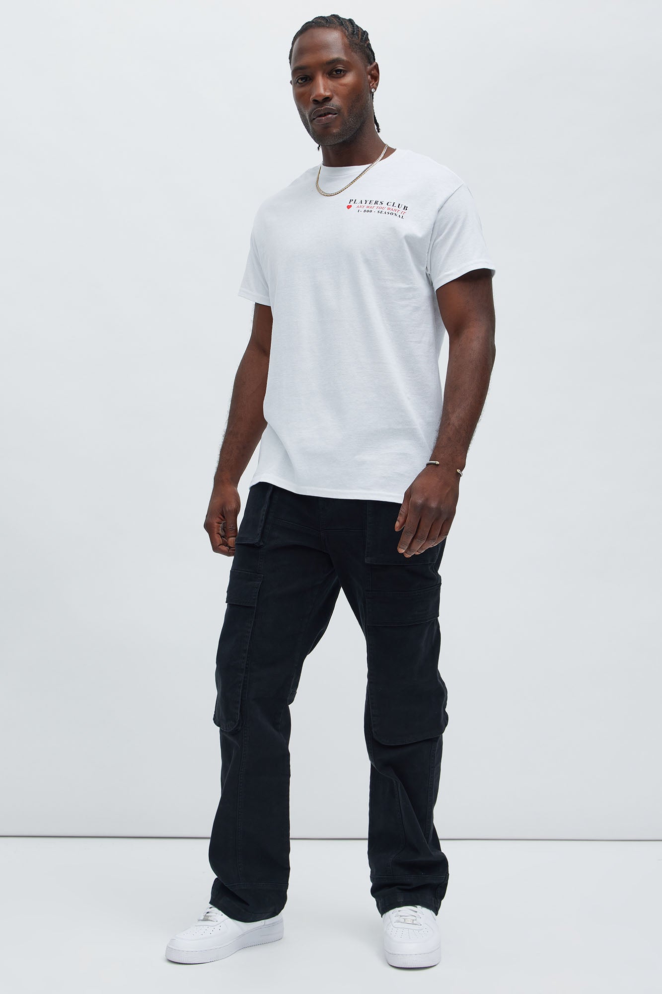 Psyche Straight Cargo Jeans - Black