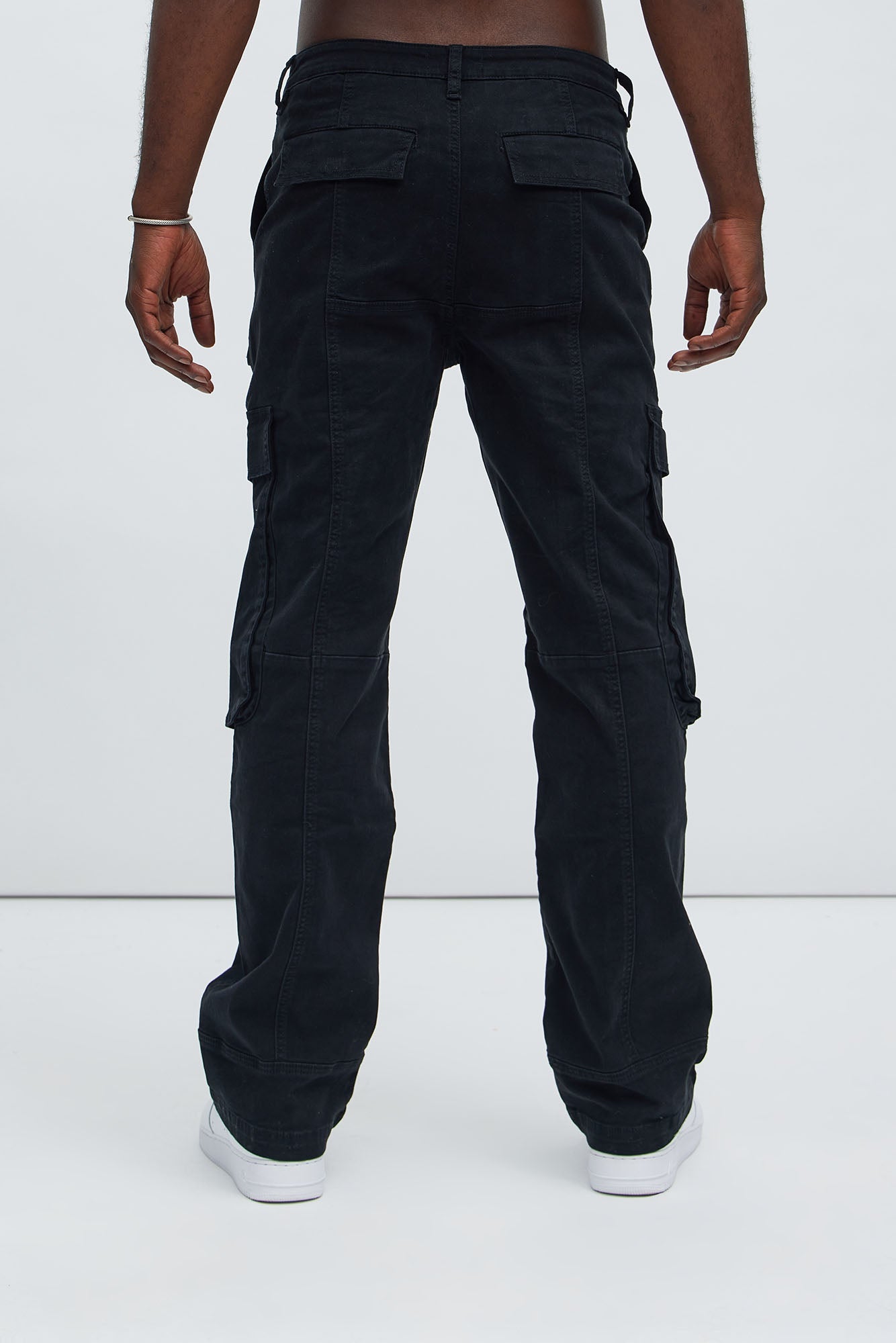 Psyche Straight Cargo Jeans - Black