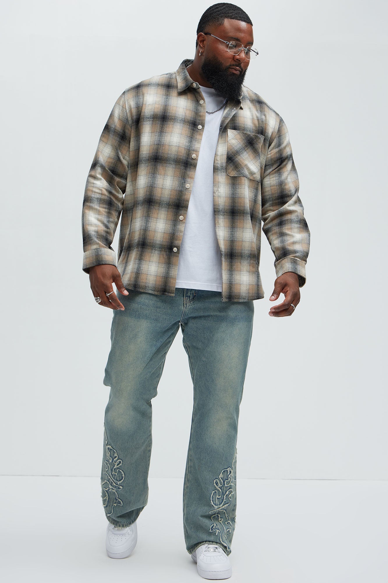 Dighton Plaid Shirt - Taupe/combo