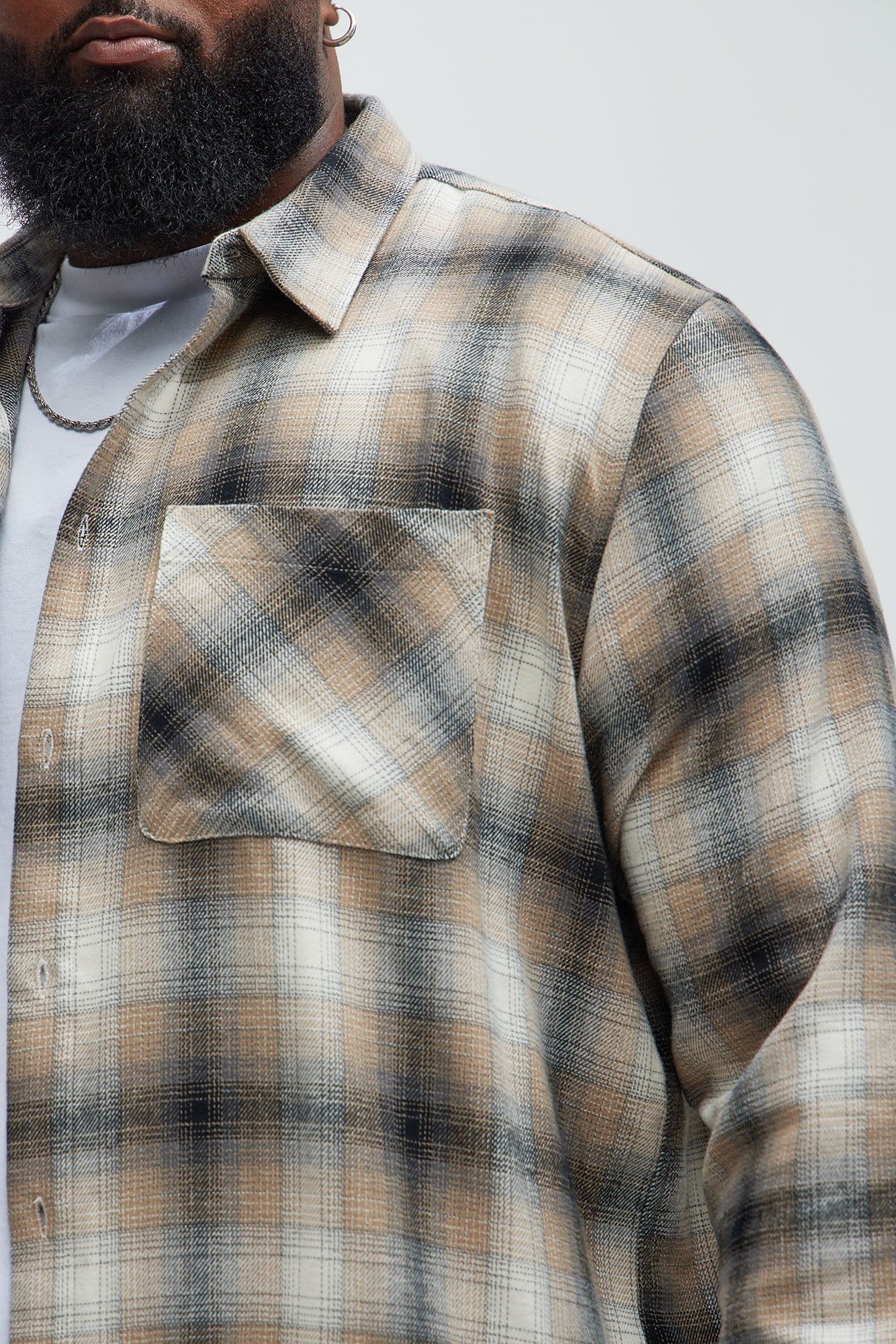 Dighton Plaid Shirt - Taupe/combo