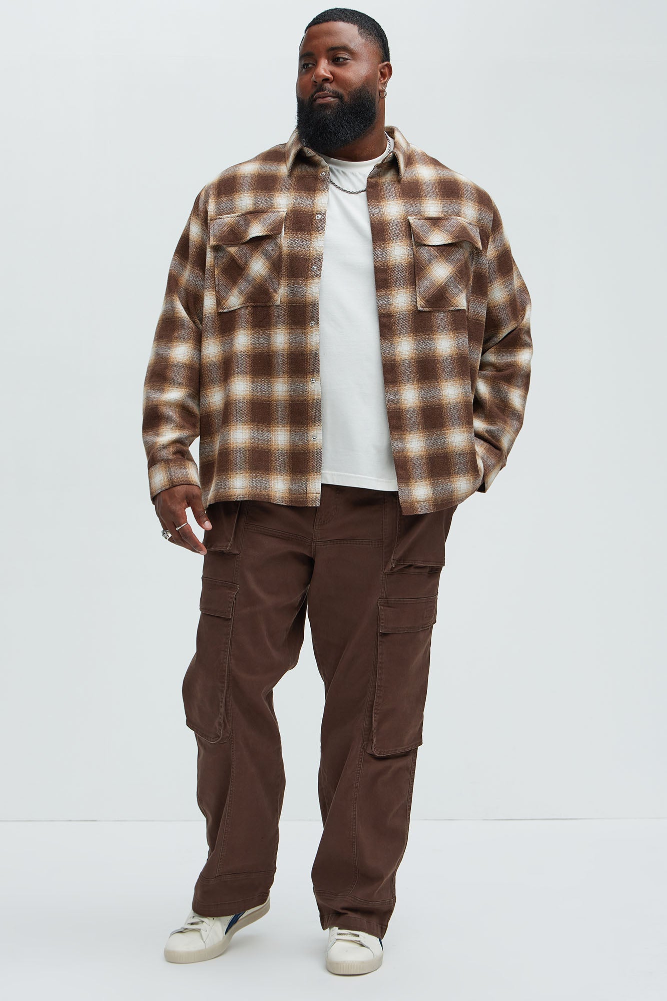 Psyche Straight Cargo Jeans - Brown