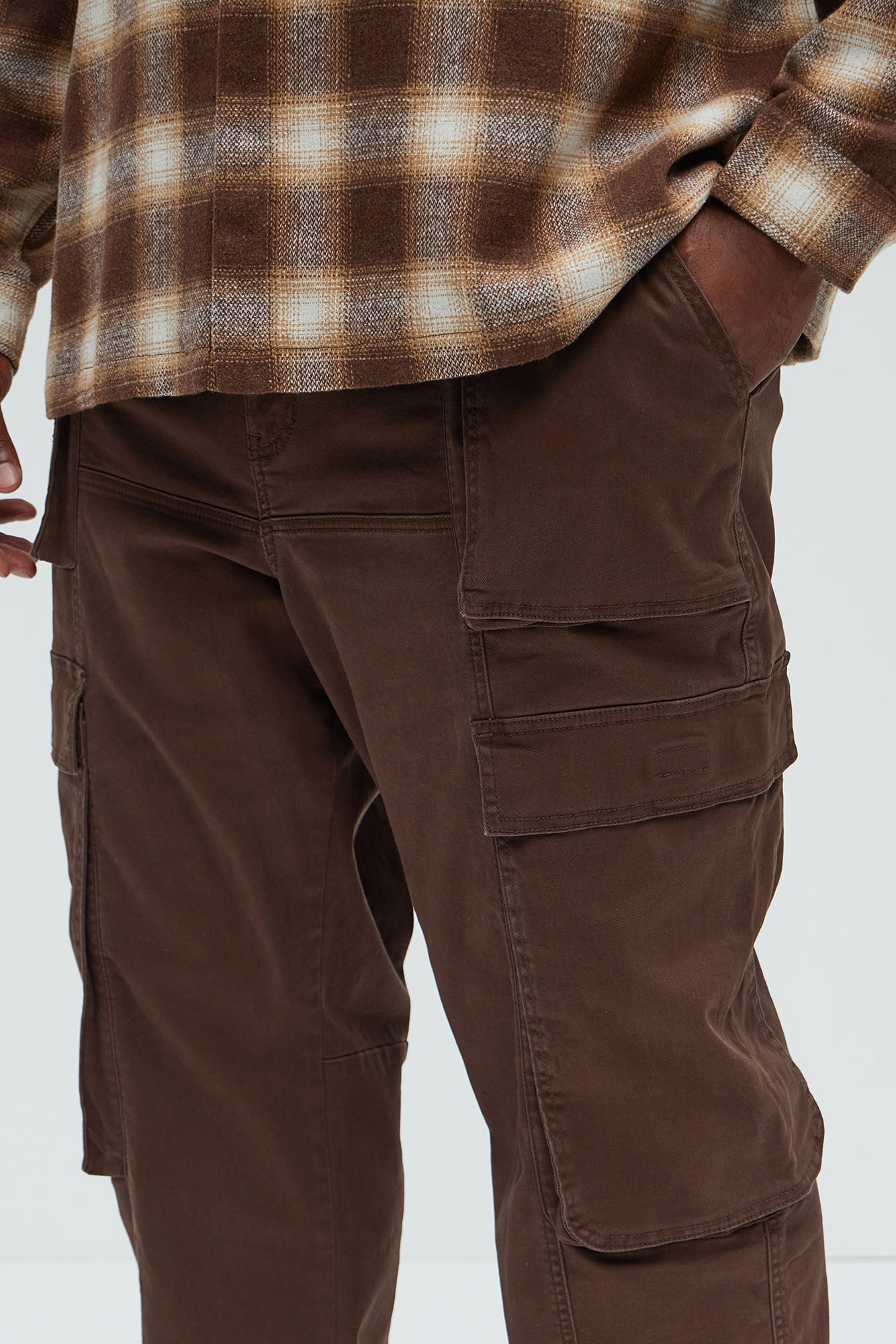 Psyche Straight Cargo Jeans - Brown