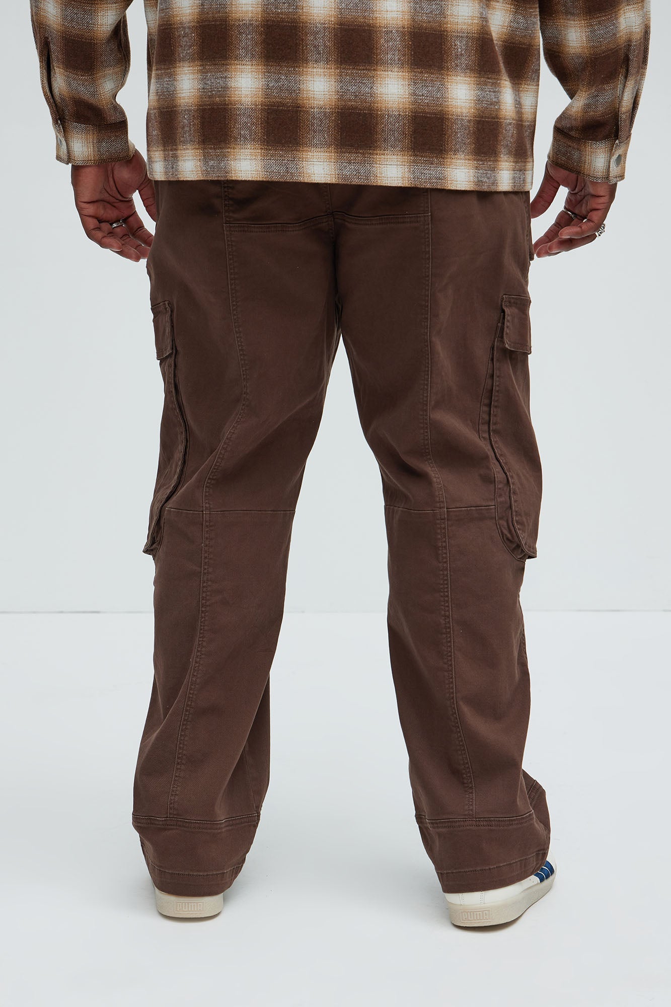 Psyche Straight Cargo Jeans - Brown