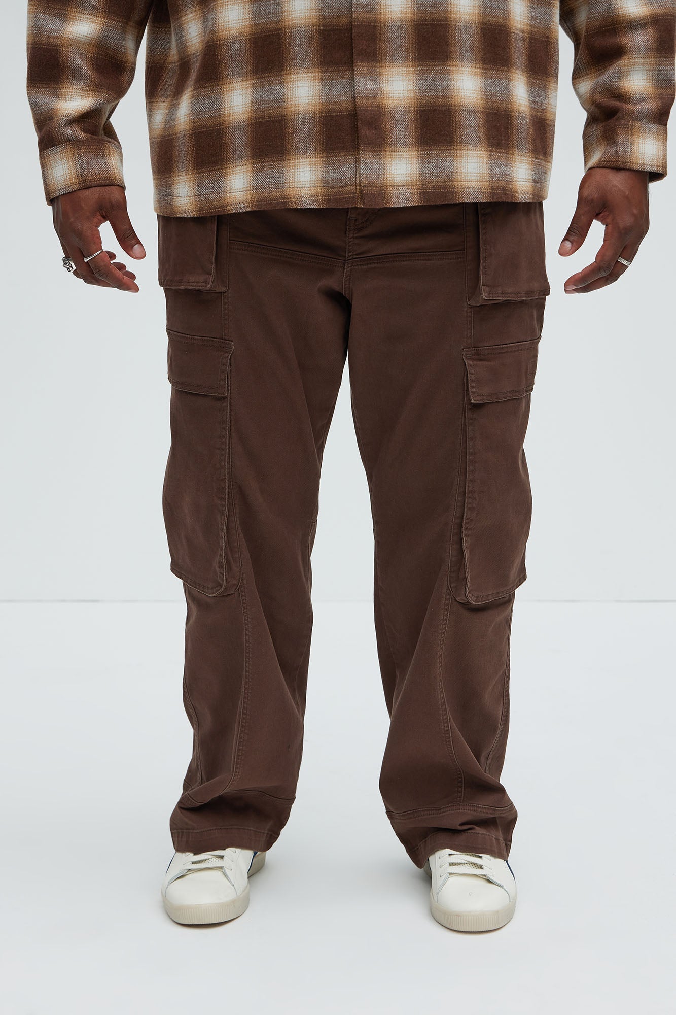 Psyche Straight Cargo Jeans - Brown