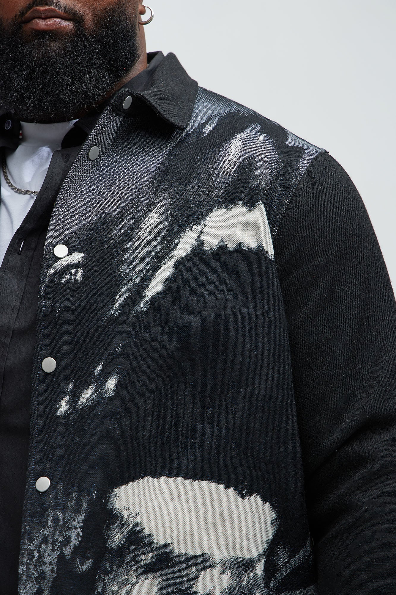 Rogue Tapestry Cropped Button Up Shirt - Multi Color