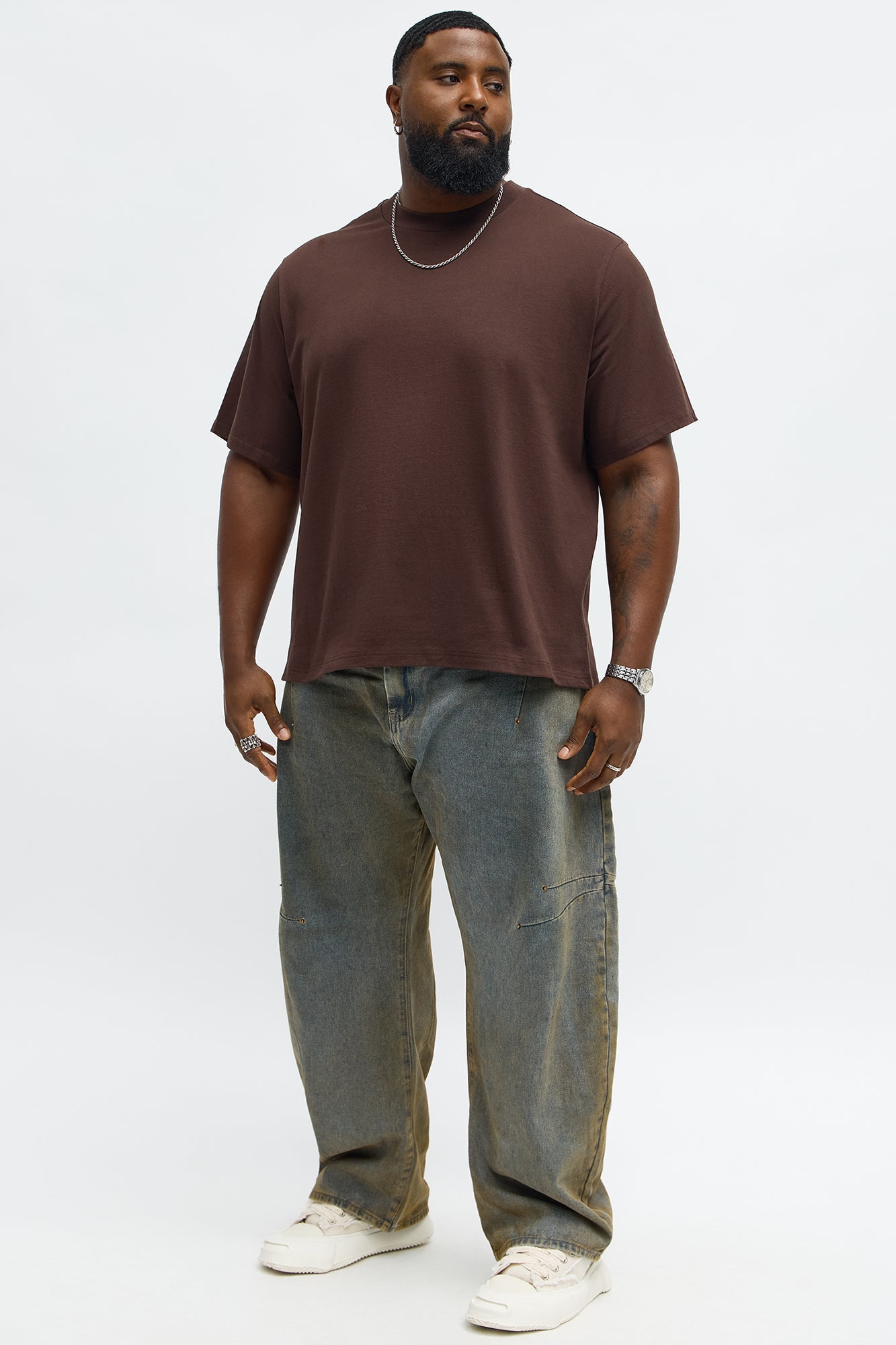 Oversized Heavyweight Tee 240GSM - Chocolate