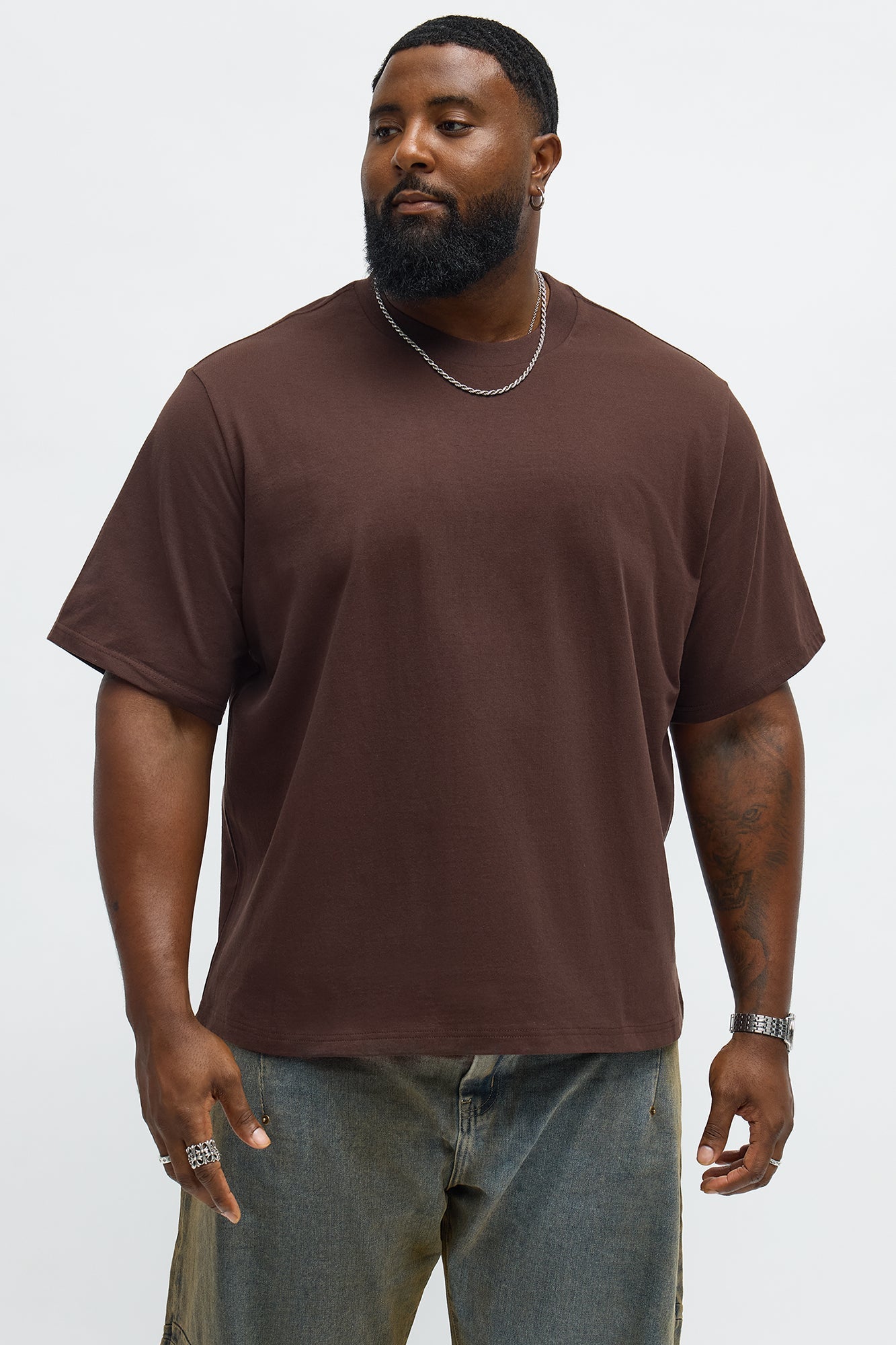 Oversized Heavyweight Tee 240GSM - Chocolate