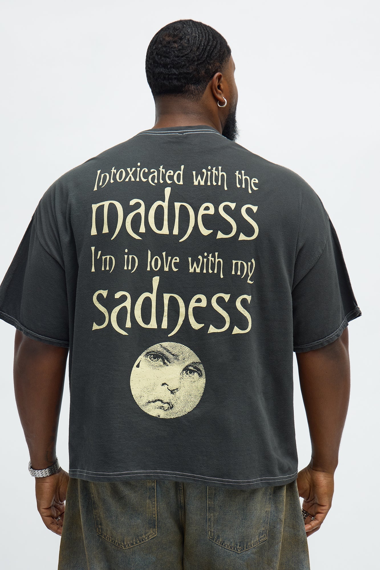 The Smashing Pumpkins Intoxicated With The Madness Boxy Short Sleeve Tee - Black Wash