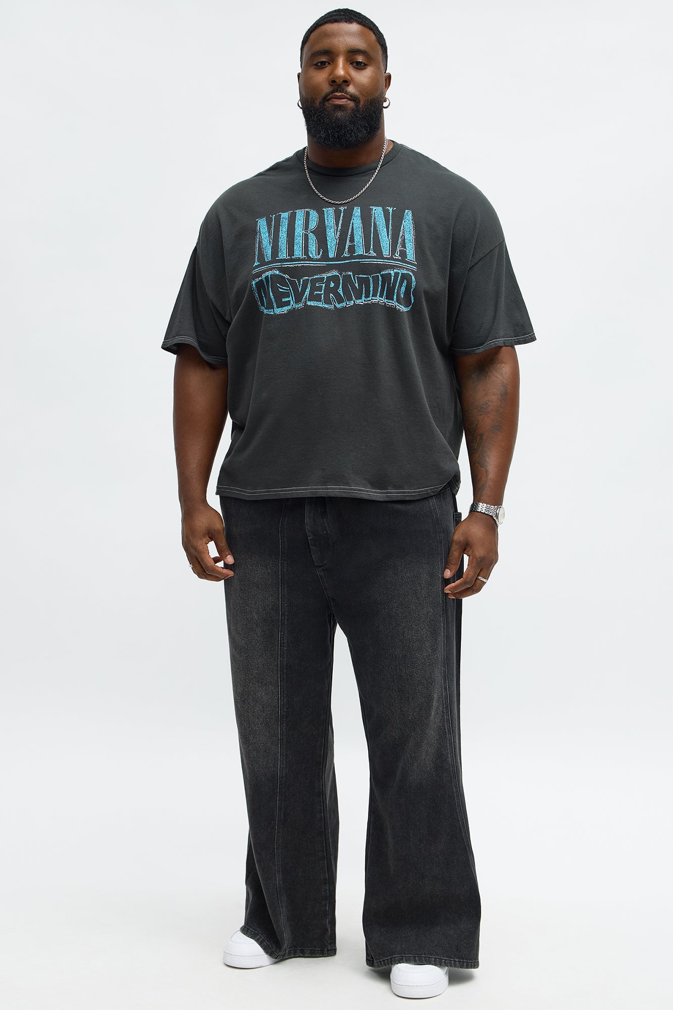 Nirvana NVM Boxy Short Sleeve Tee - Black Wash