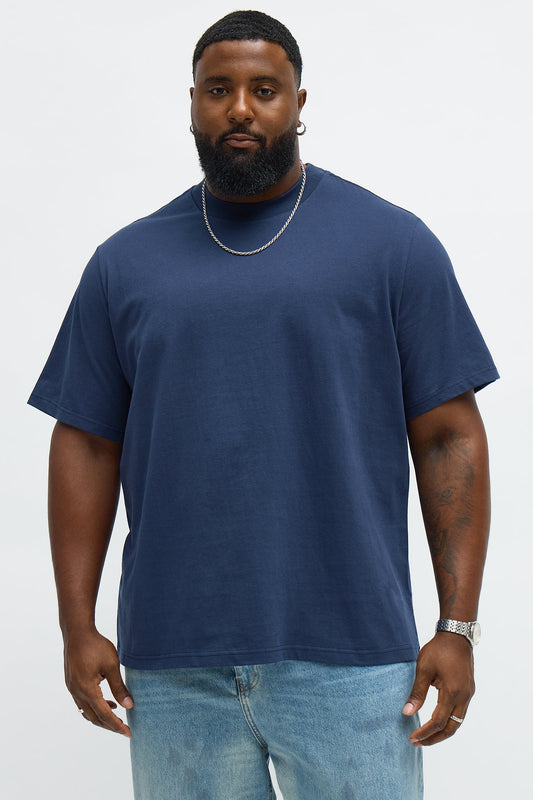 Oversized Heavyweight Tee 240GSM - Midnight Blue