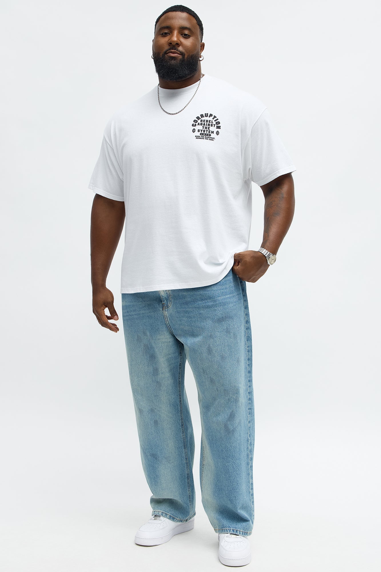 System Corruption Short Sleeve Tee - White