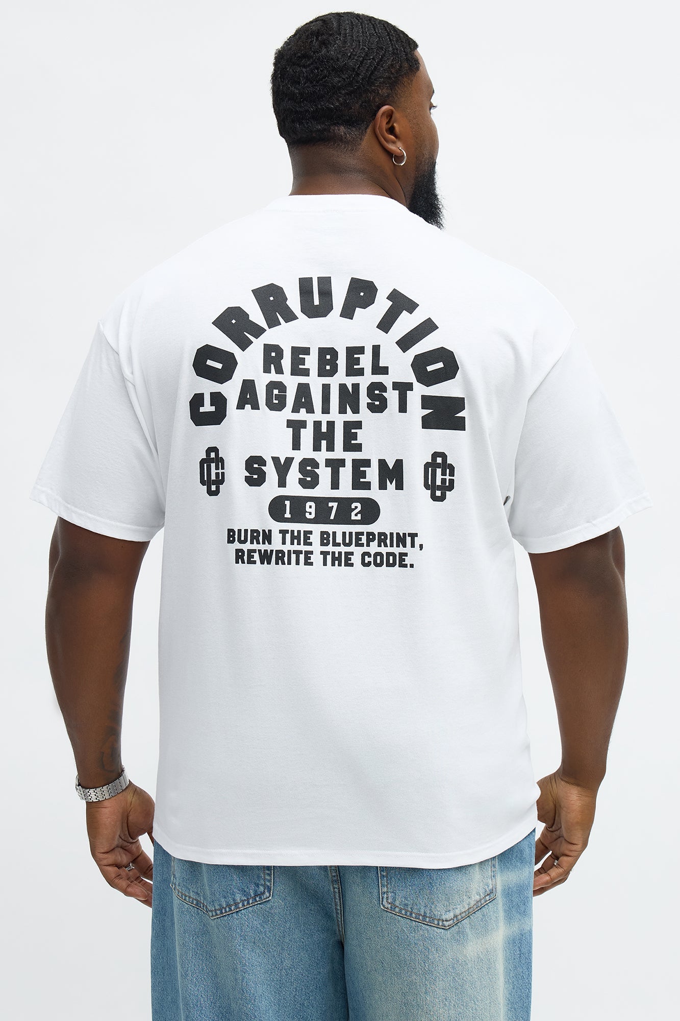 System Corruption Short Sleeve Tee - White