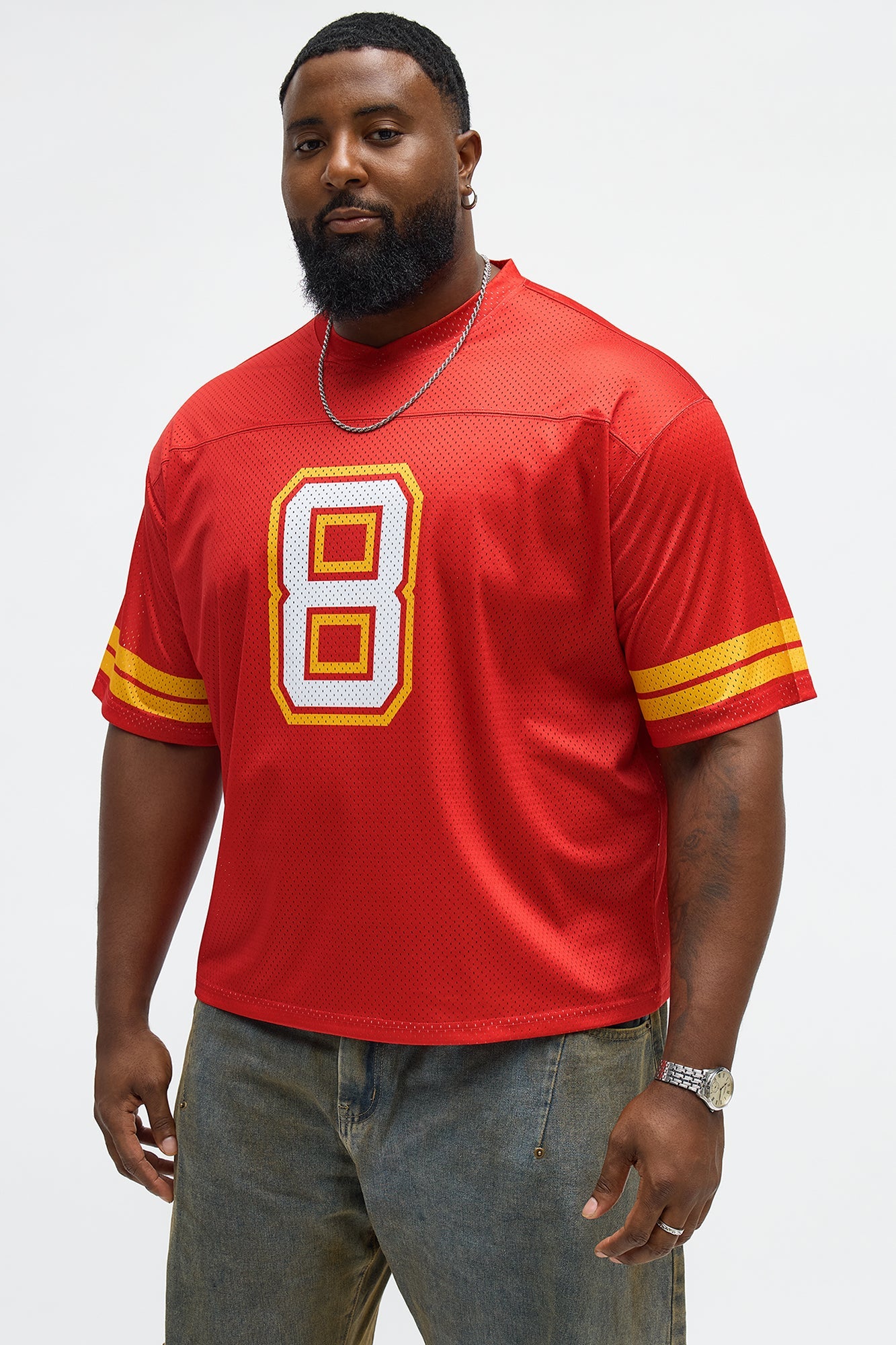 Cropped Warpaint Jersey - Red