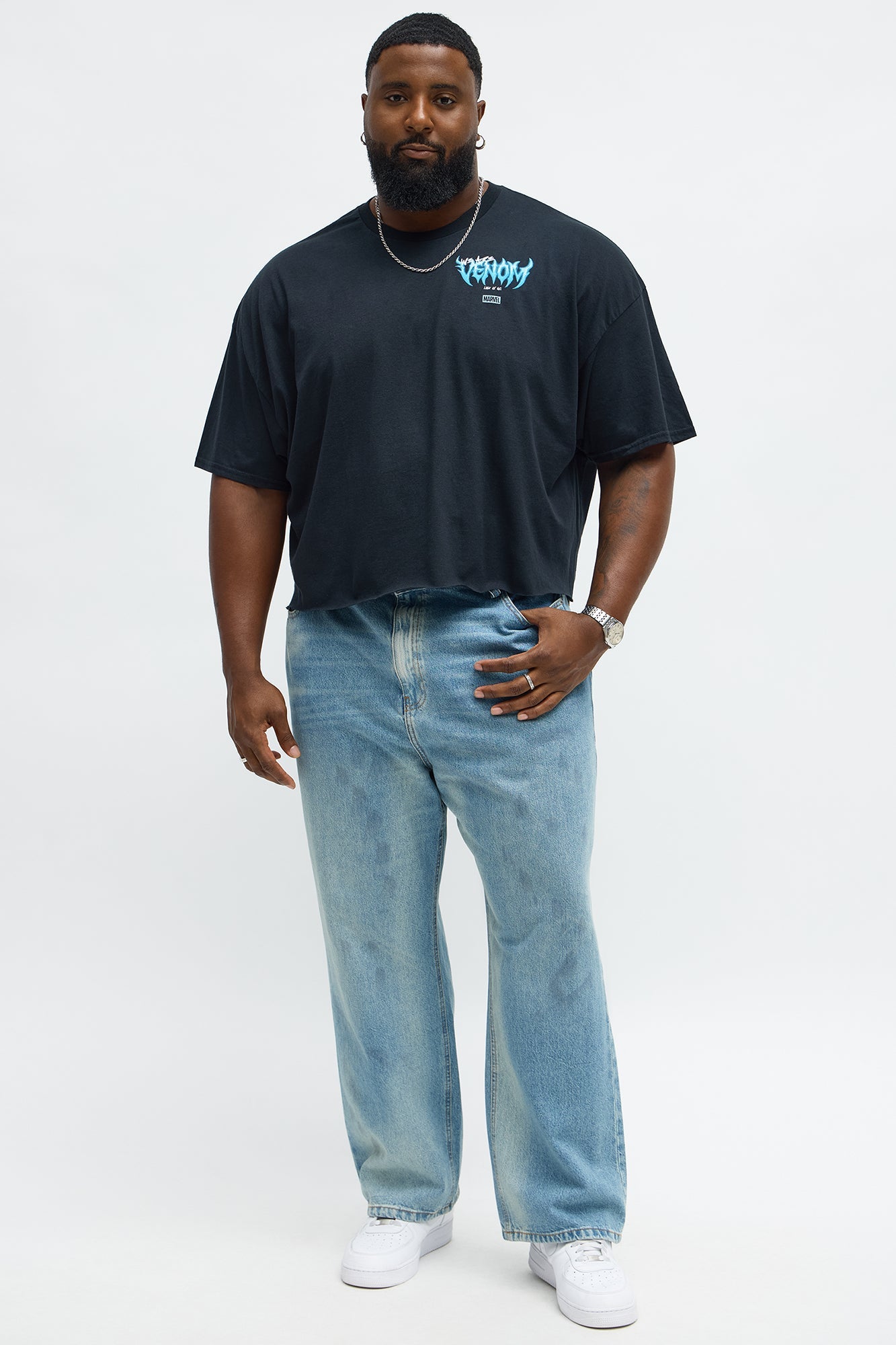 Venom Along Came A Spider Boxy Short Sleeve Tee - Black