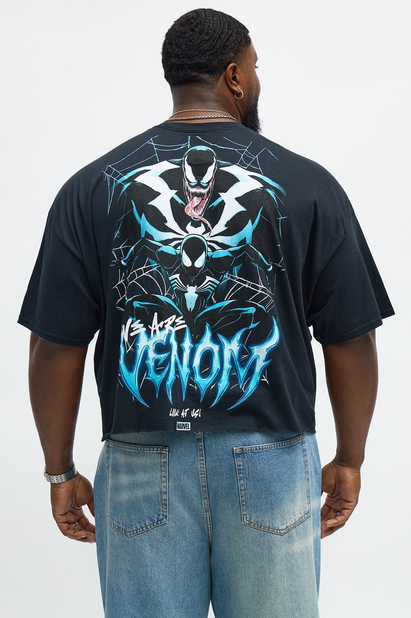 Venom Along Came A Spider Boxy Short Sleeve Tee - Black
