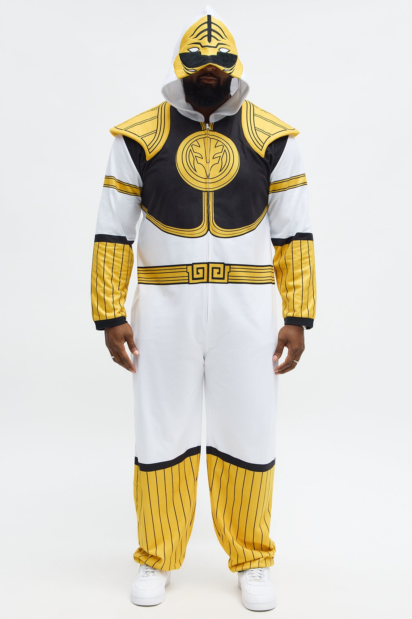 Mighty Morphin Power Ranger One Piece Costume - White/combo