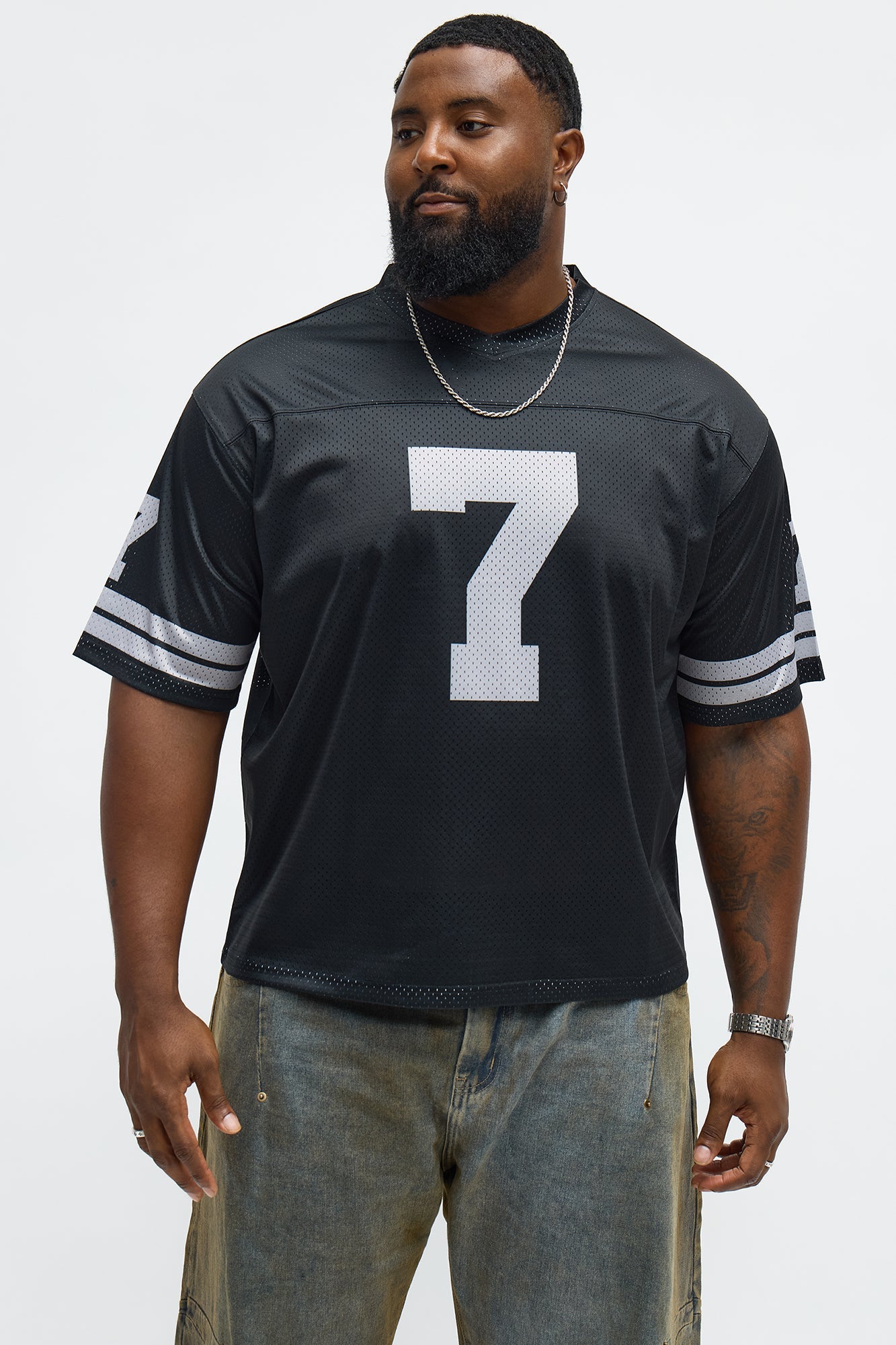 Cropped Draft Pick Jersey - Black
