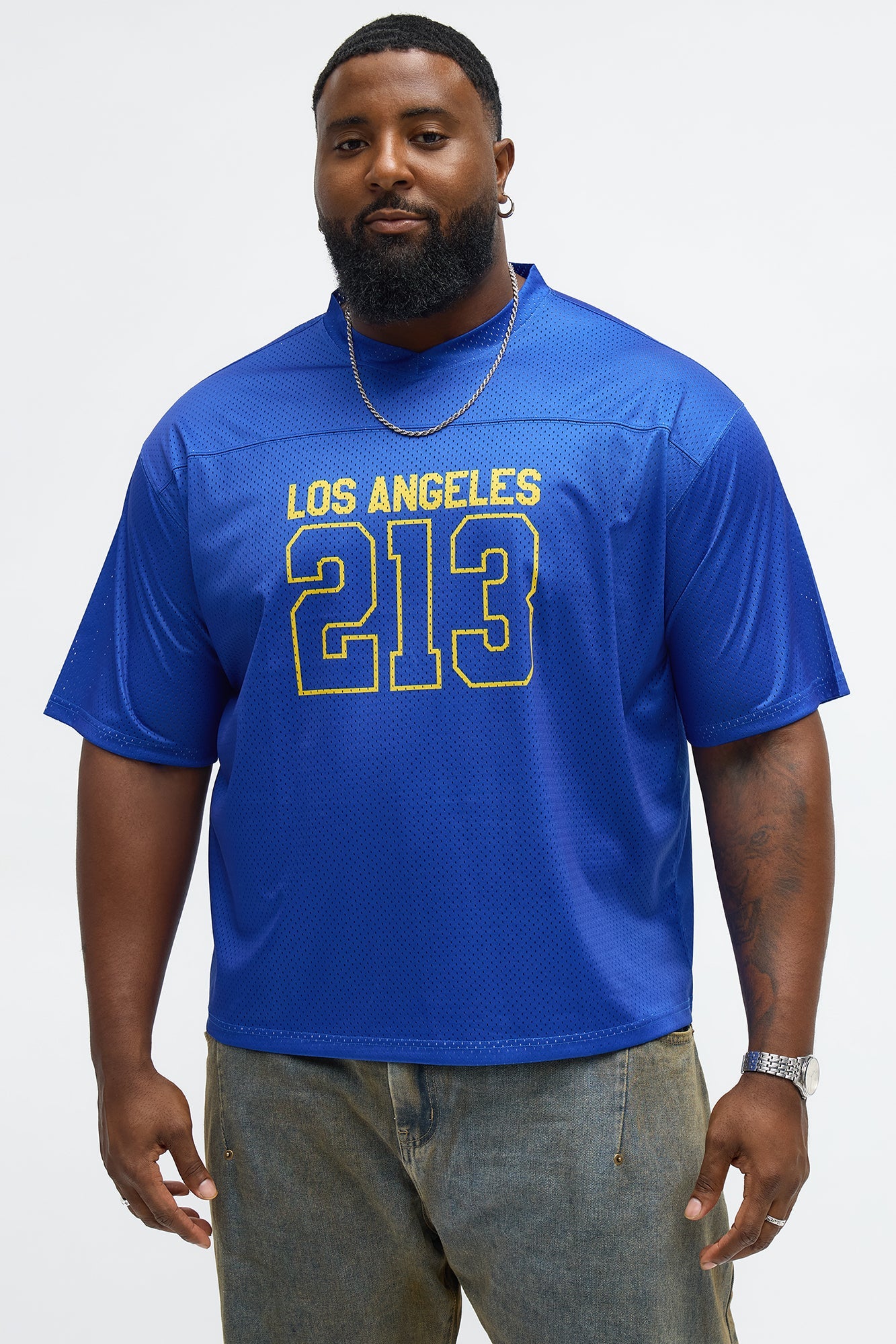 Cropped LA Lights Jersey - Blue